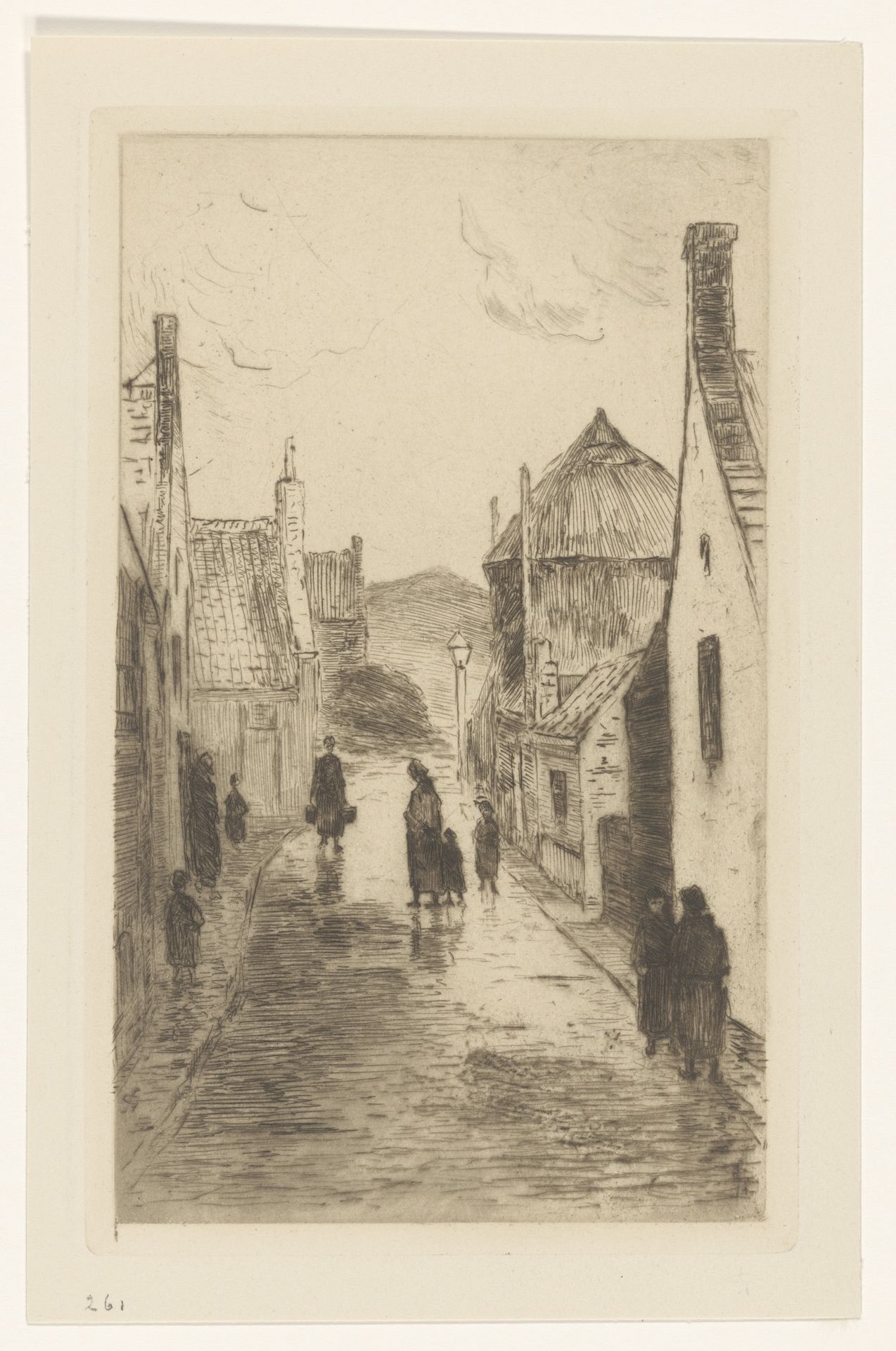 Straatgezicht in Katwijk by Carel Nicolaas Storm van 's-Gravesande