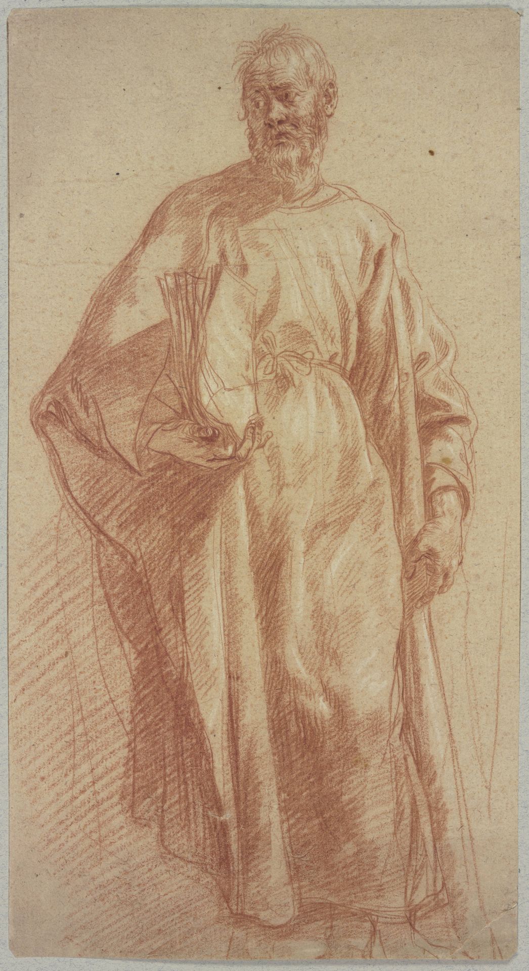 Stehender bärtiger Mann mit Buch by Cornelis van den Berg
