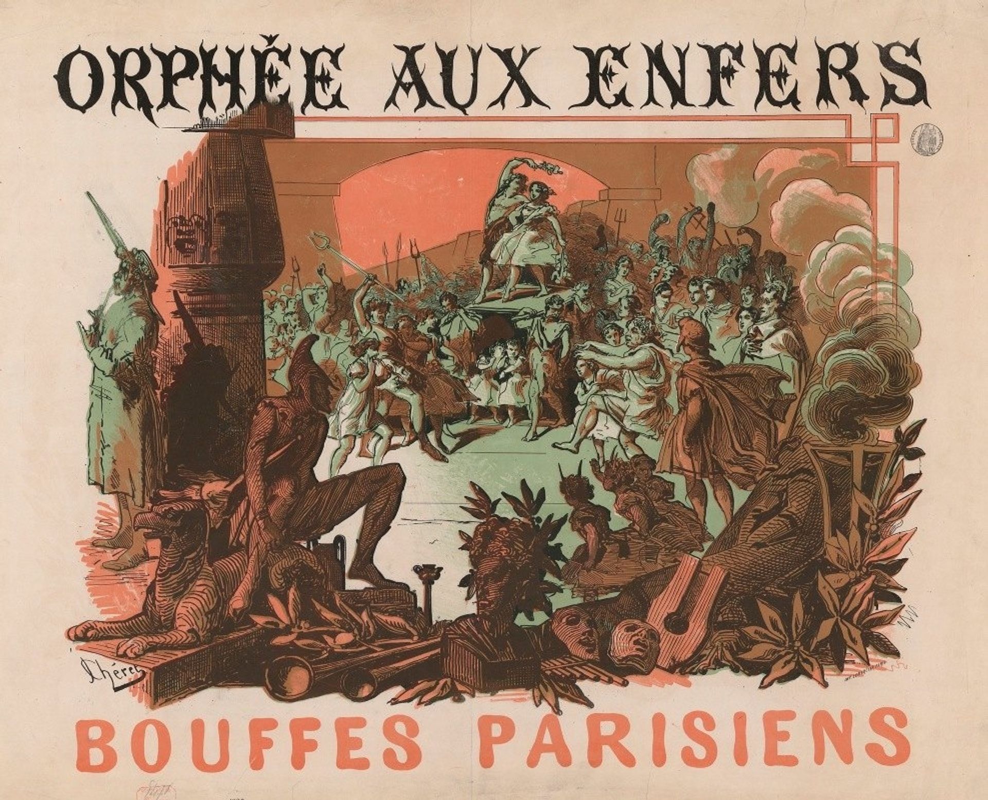 Orphée aux enfers, Bouffes Parisiens by Jules Chéret
