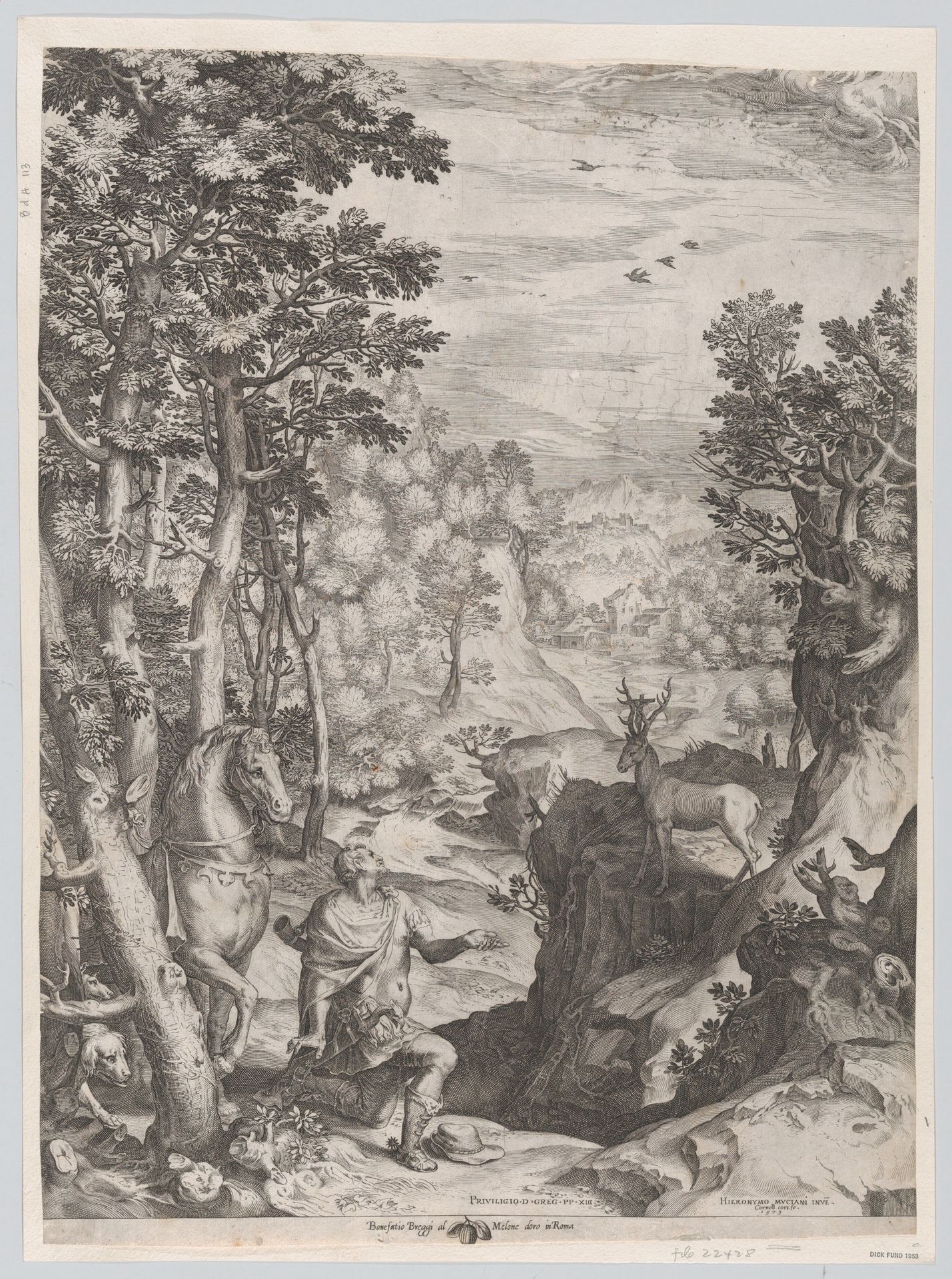 St Eustace in the Wilderness by Cornelis Cort