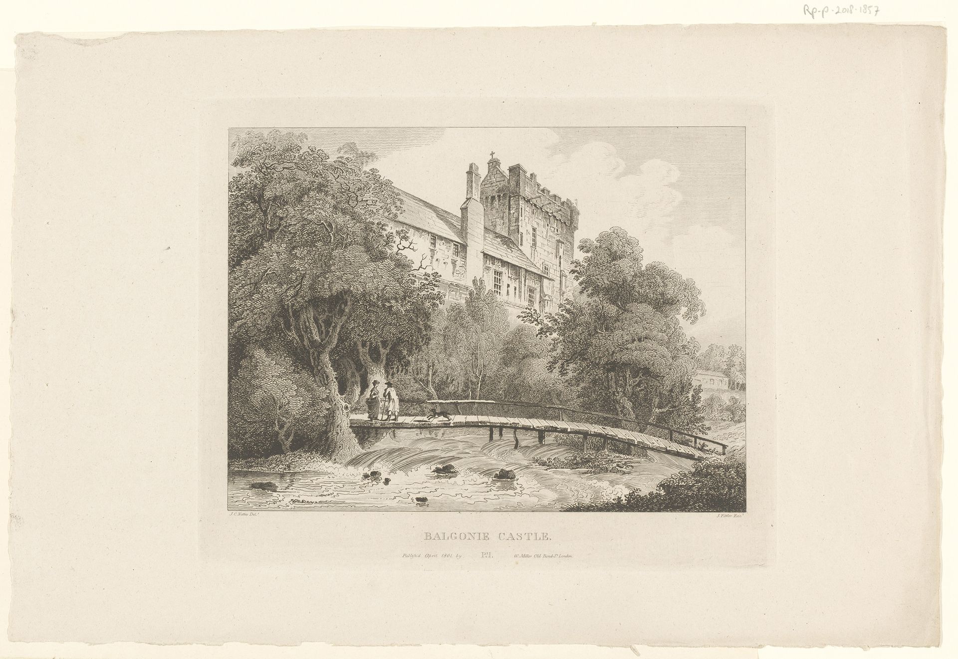 Gezicht op Balgonie Castle by James Fittler