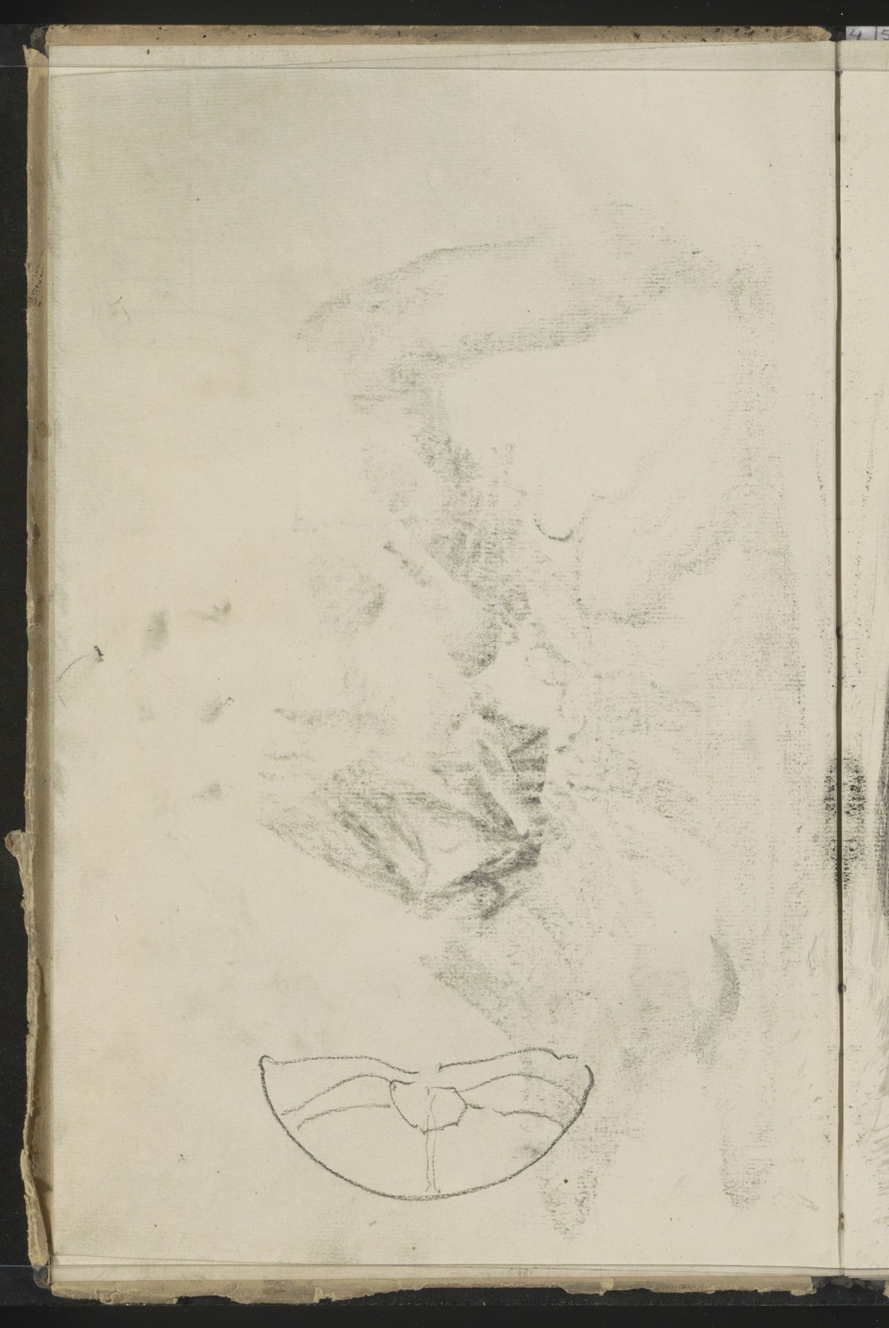Studie in de vorm van een halve ovaal by Carel Adolph Lion Cachet