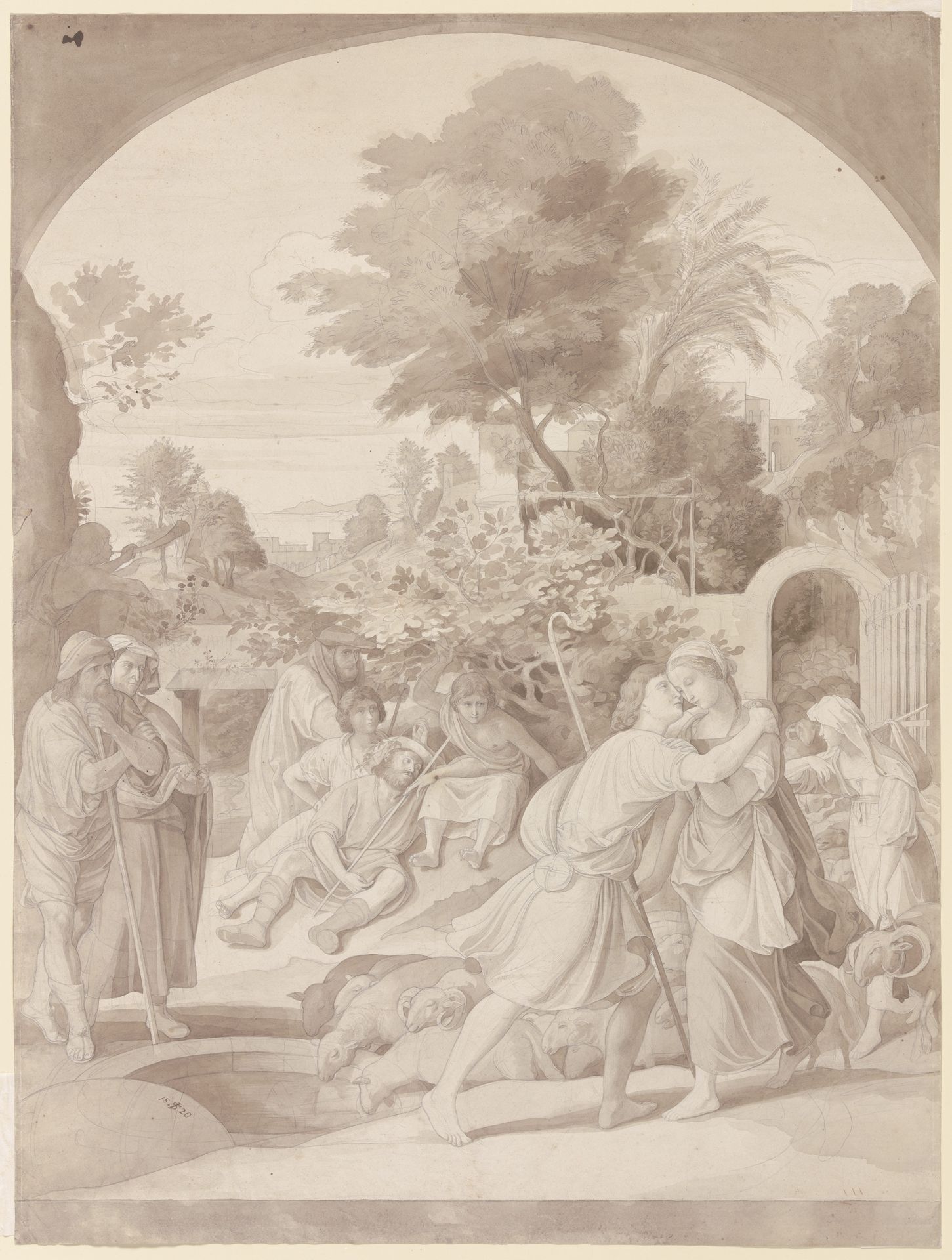 Jacob and Rachel by Julius Schnorr von Carolsfeld