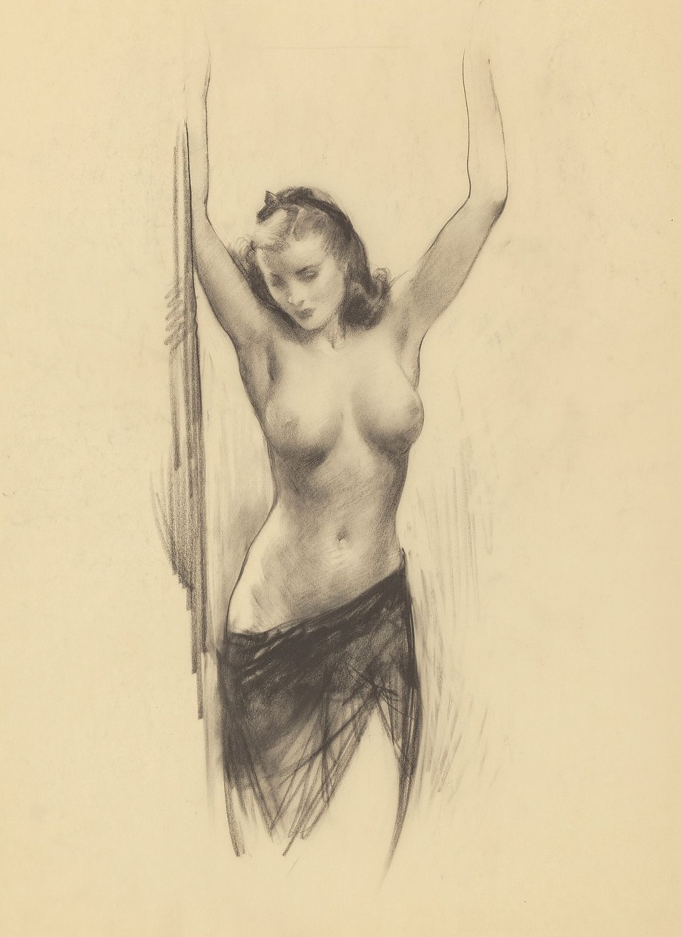Nude with Lifted Arms by Gil Elvgren