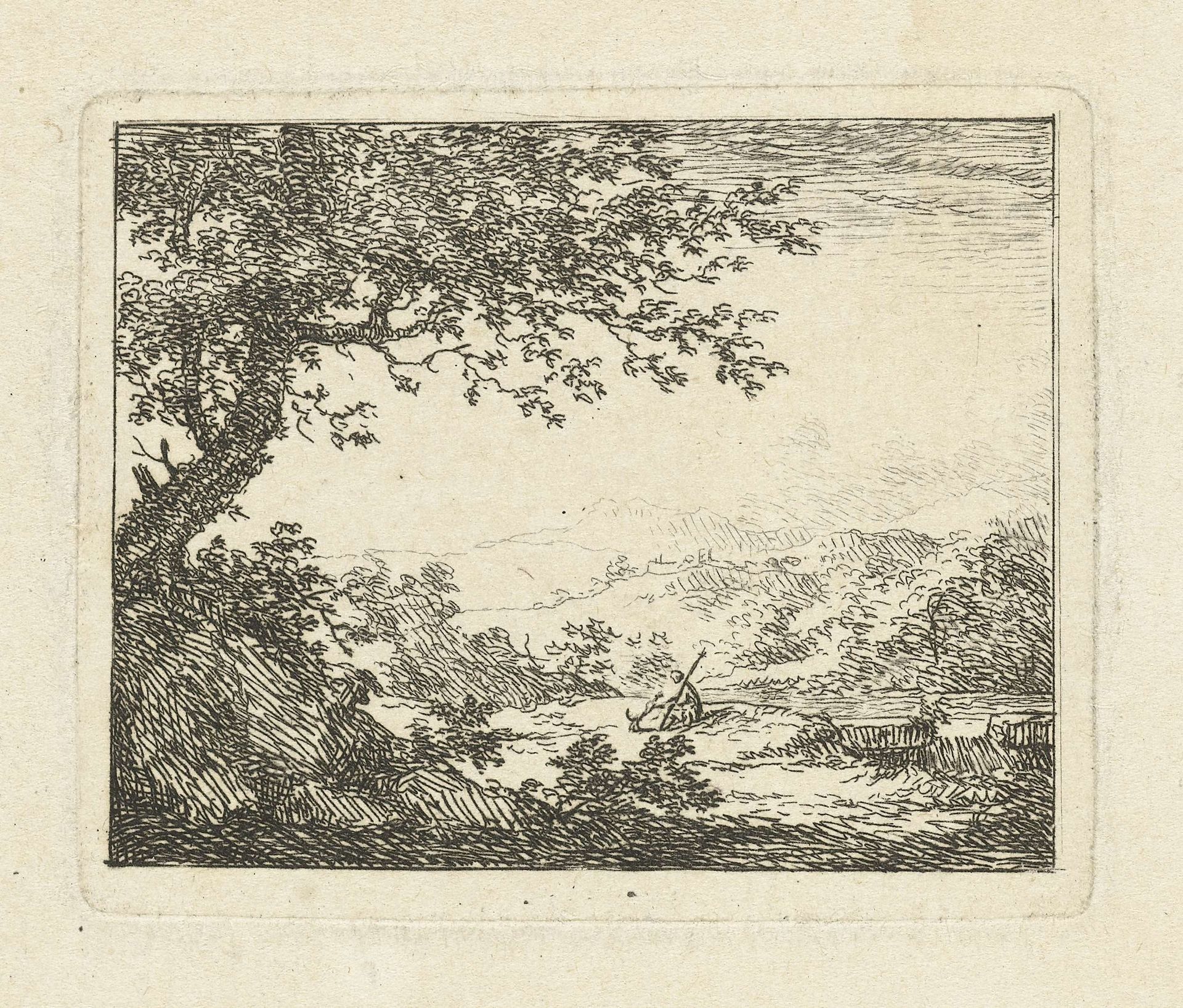 Landschap met herder by Johanna de Bruyn