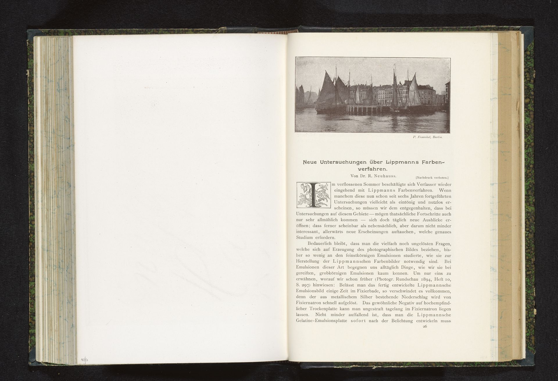 Haven met aangemeerde zeilboten by P. Fraenkel