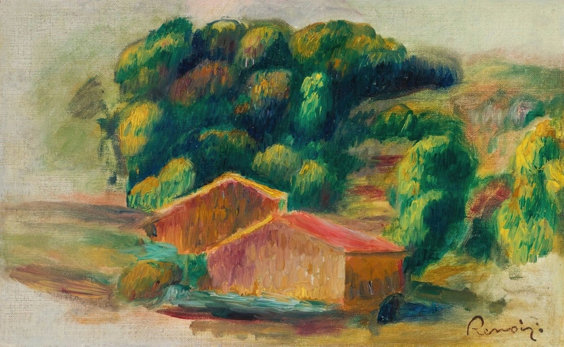 Paysage, Maisons by Pierre-Auguste Renoir