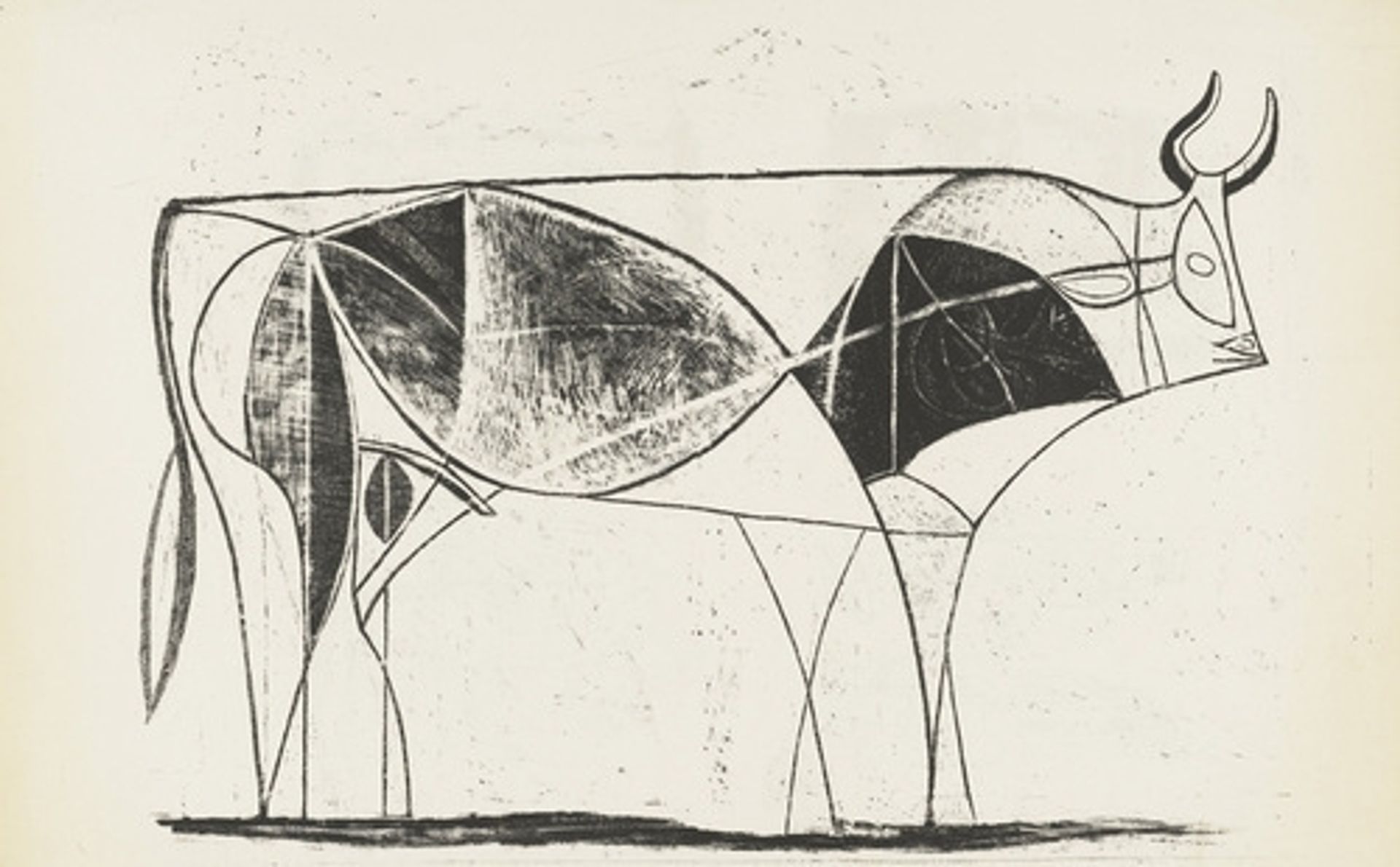 Bull (plate VIII) by Pablo Picasso