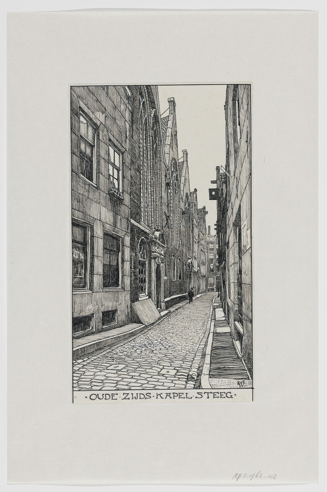 Oude Zijds Kapel Steeg te Amsterdam by Willem Wenckebach