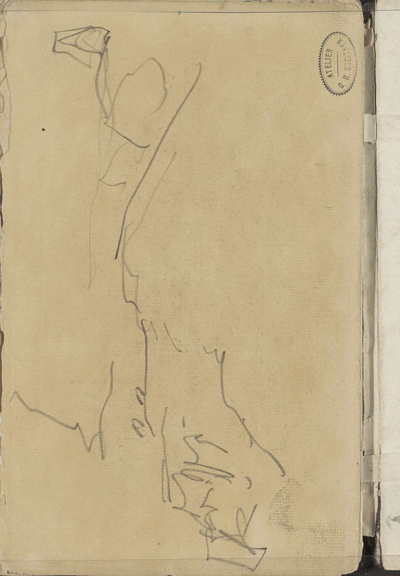 Studie, mogelijk van een landschap by George Hendrik Breitner