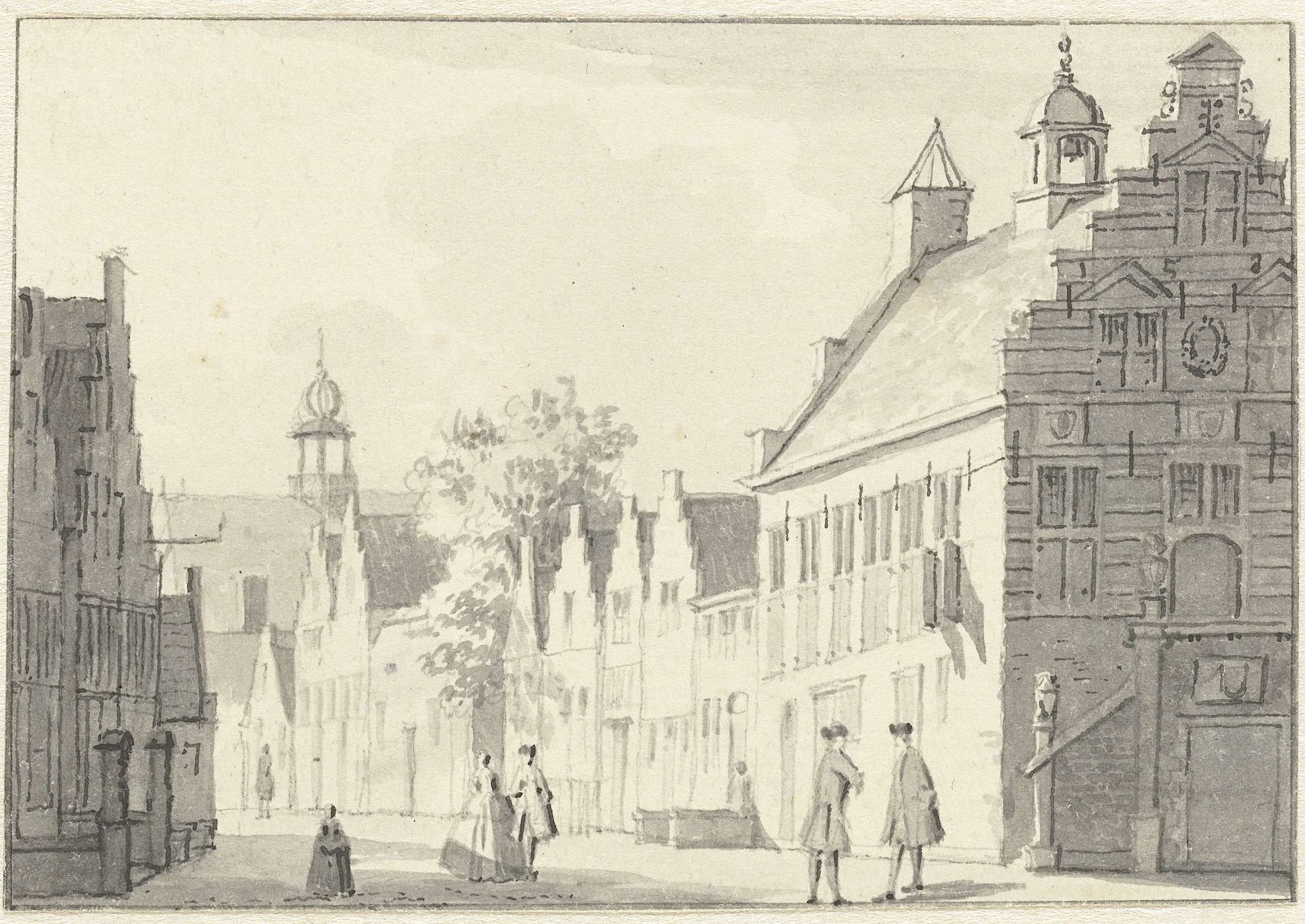 Het stadhuis te Oudewater by Hendrik de Winter