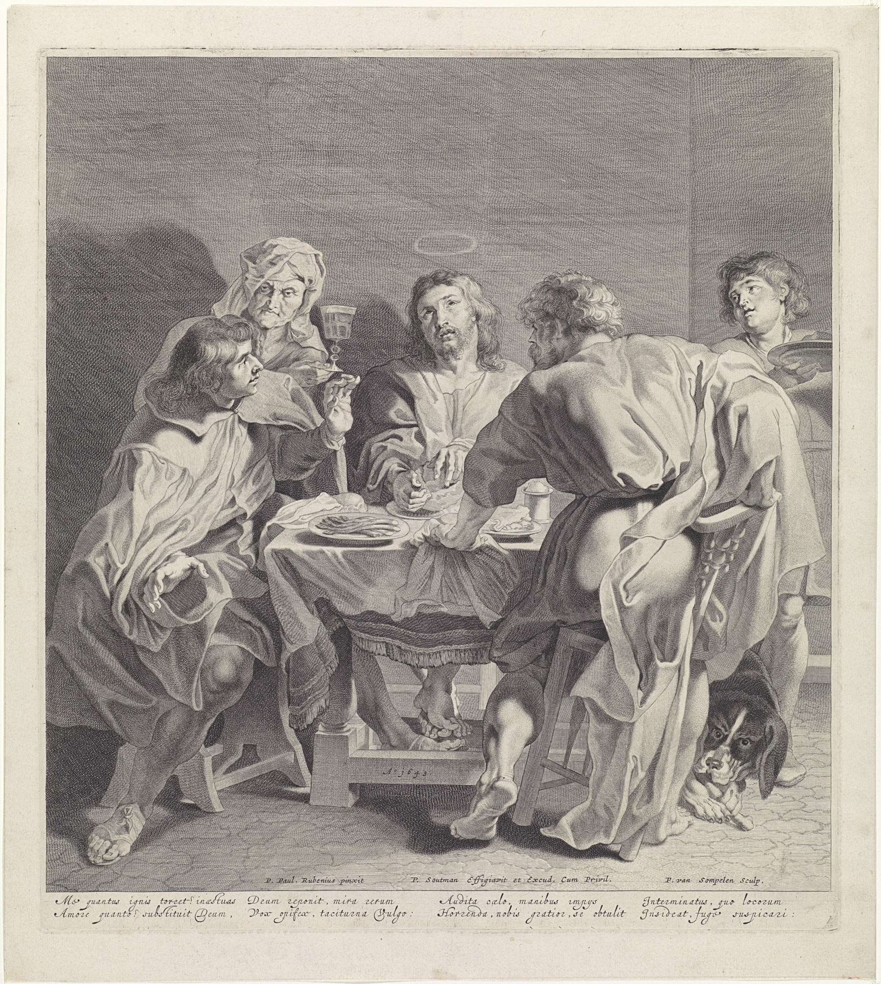 Maaltijd in Emmaus by Pieter Van Sompel