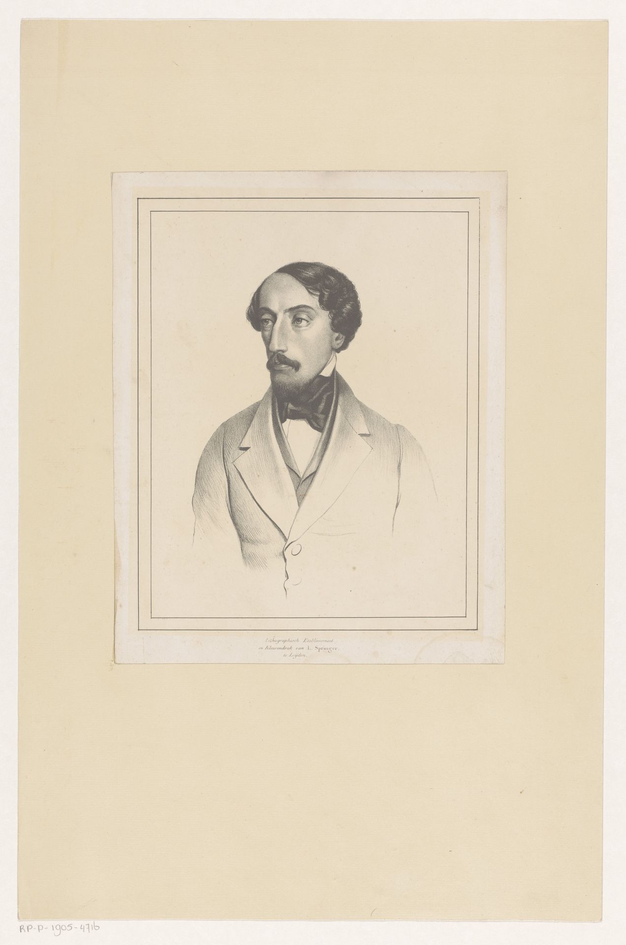 Portret van onbekende man by Anonymous