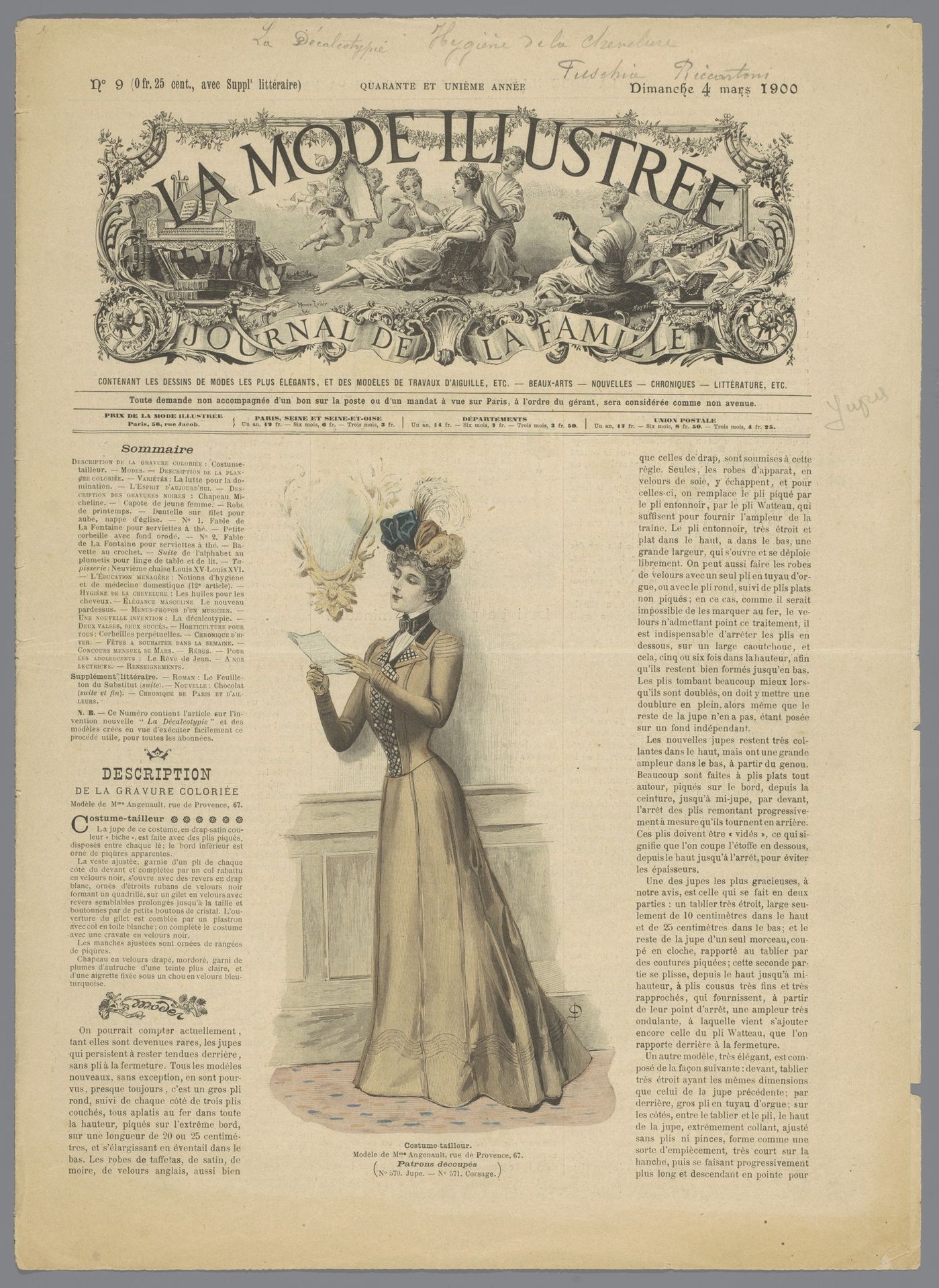 希少】1923年 ファッション雑誌 LE JOURNAL DE MODES 希少】1923年