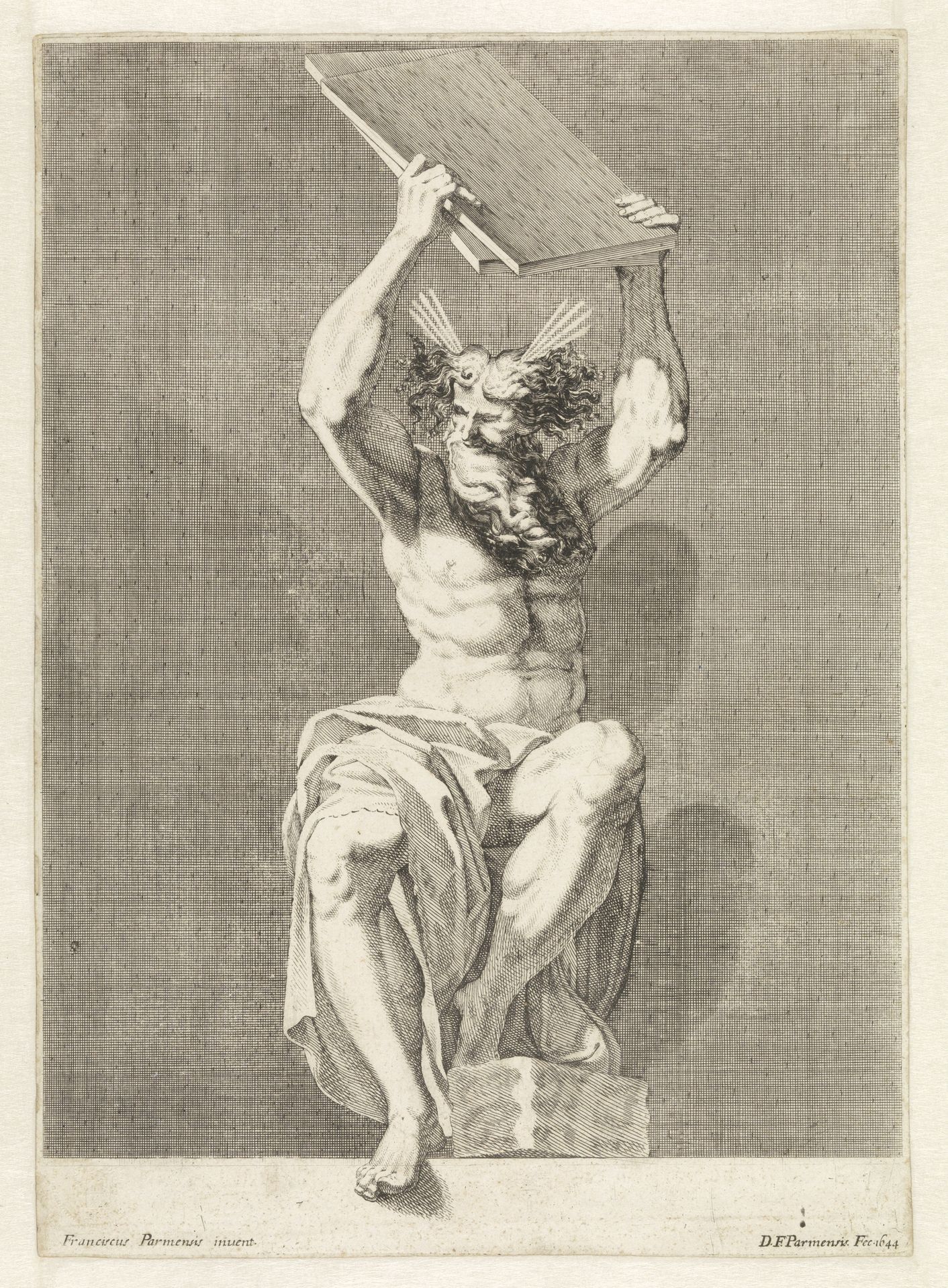 Mozes met de tafelen der wet by Domenico Fontana