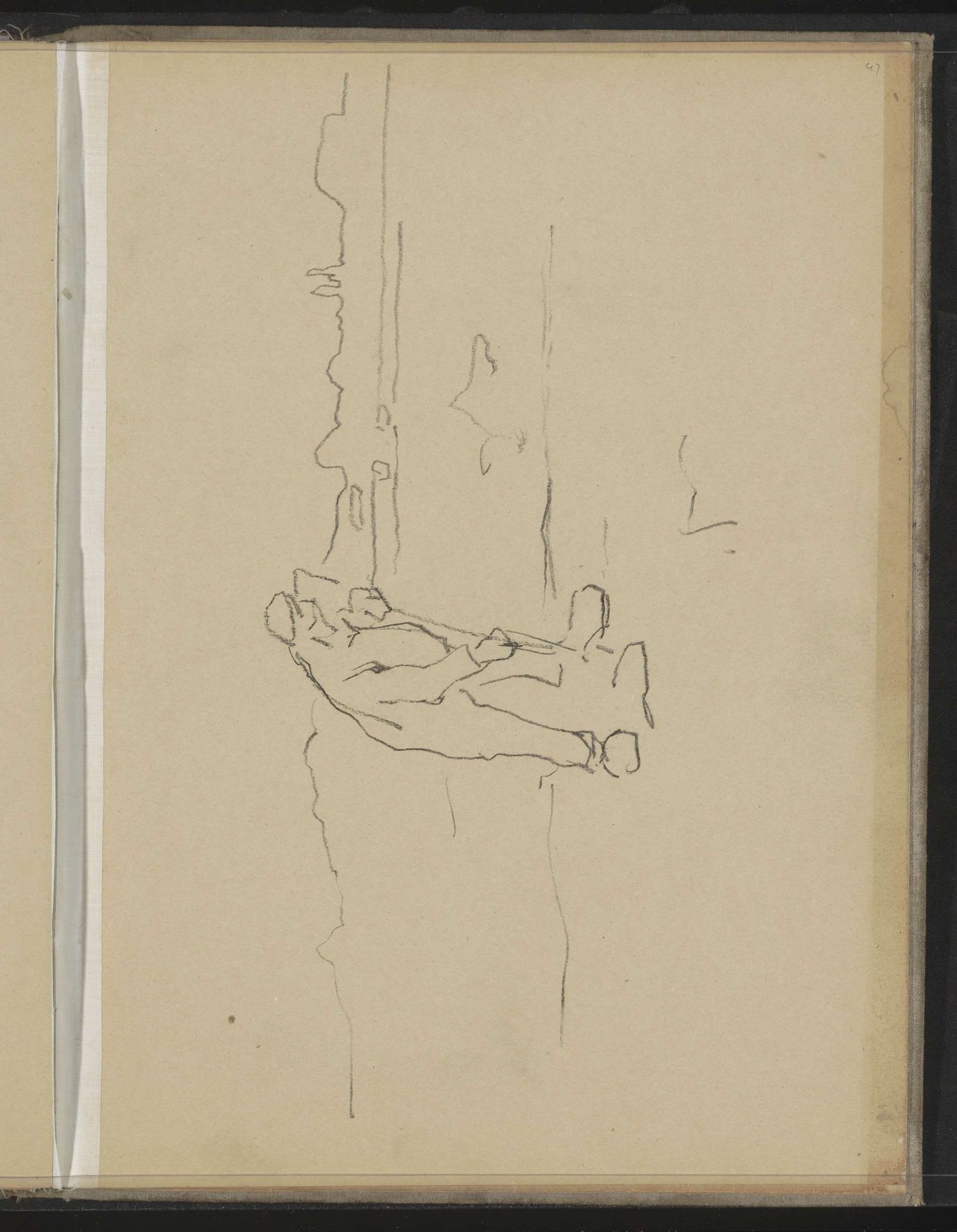 Boer met een spade op het land by Willem Witsen