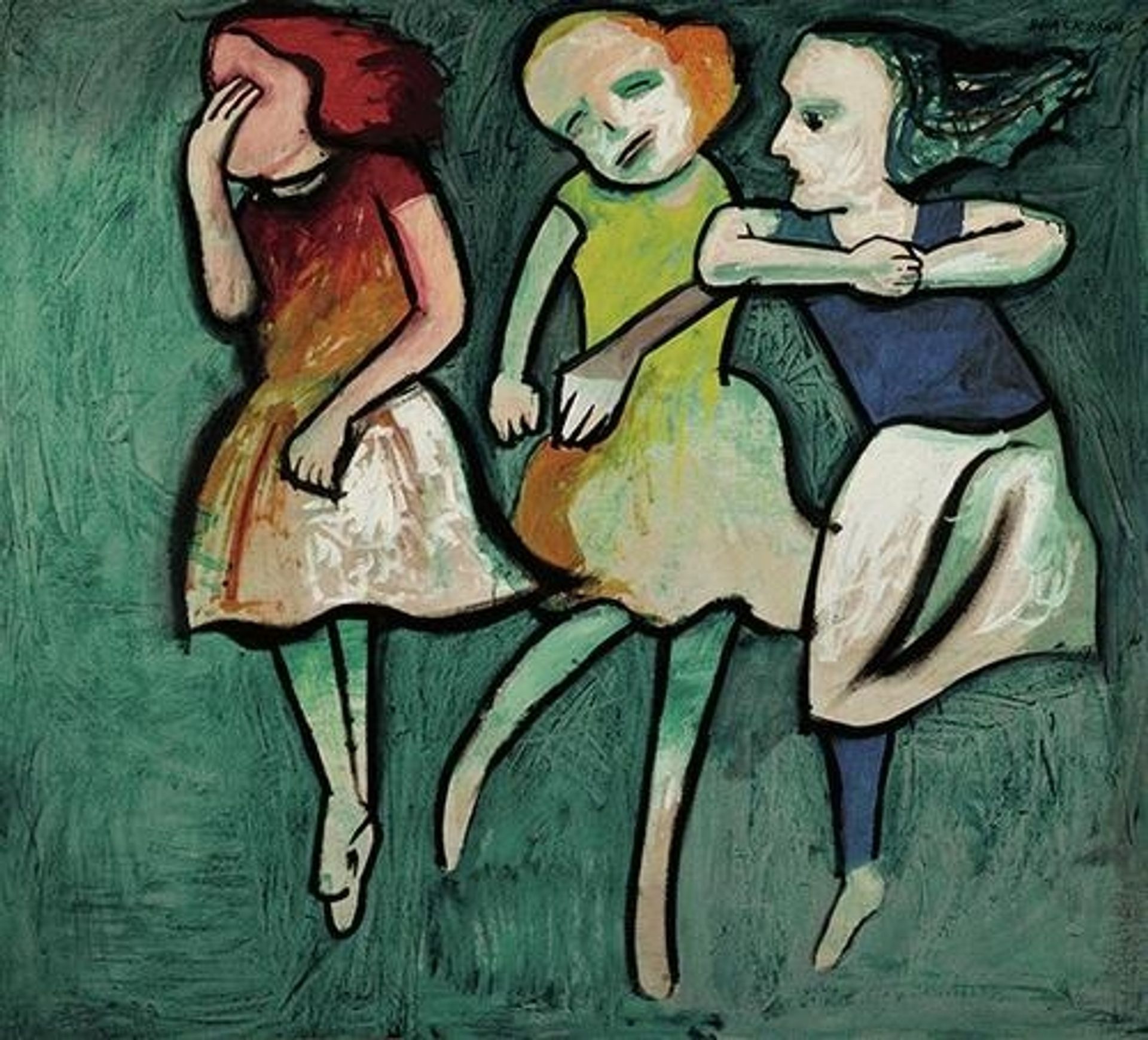 Three Figures by Charles Blackman