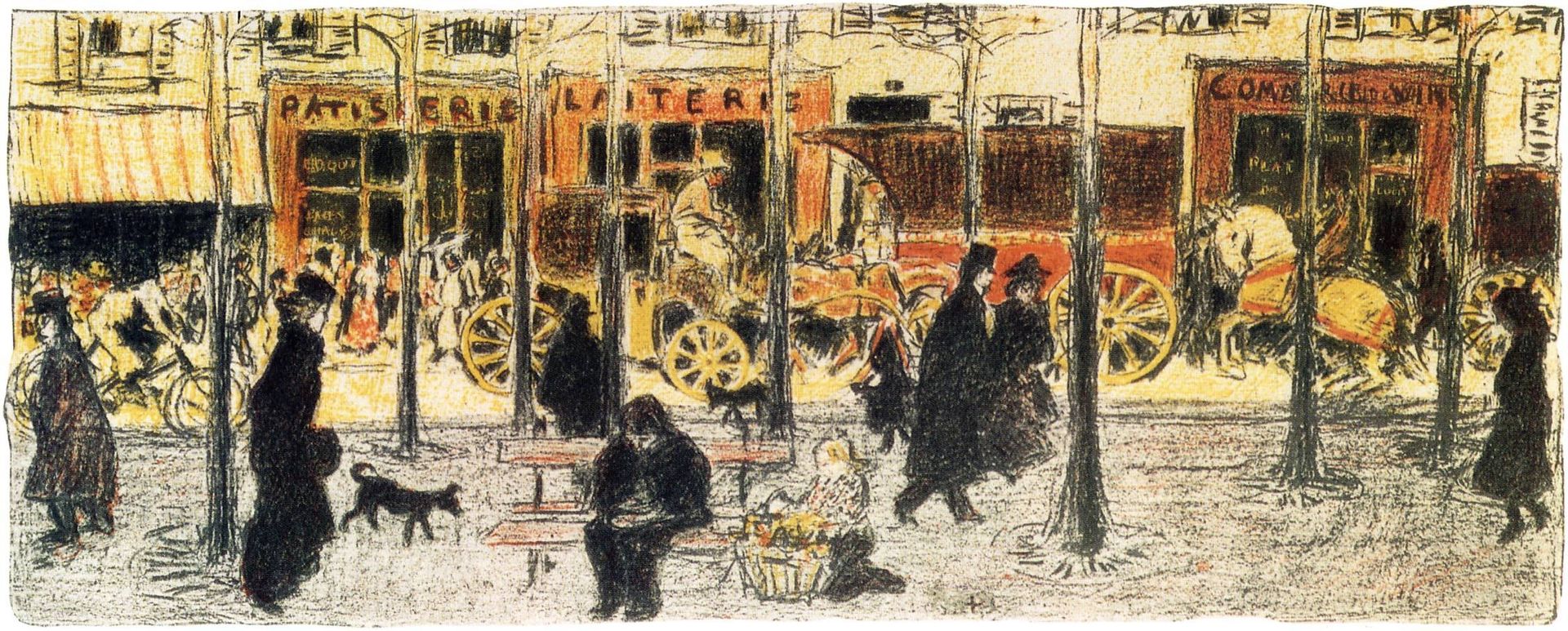Parisian Boulevard by Pierre Bonnard