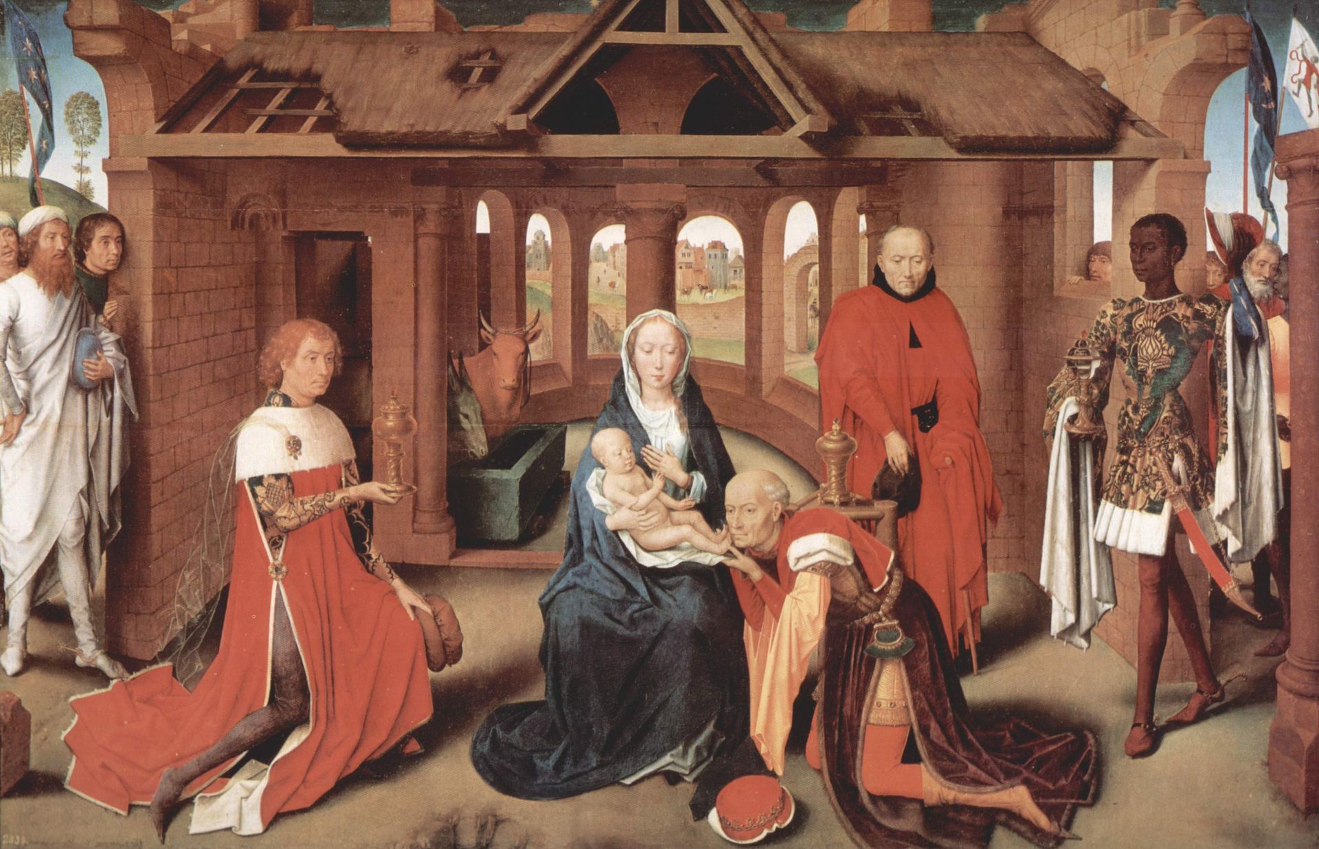 Adoration of the Magi, central panel of the Triptych of the Adoration of the Magi by Hans Memling