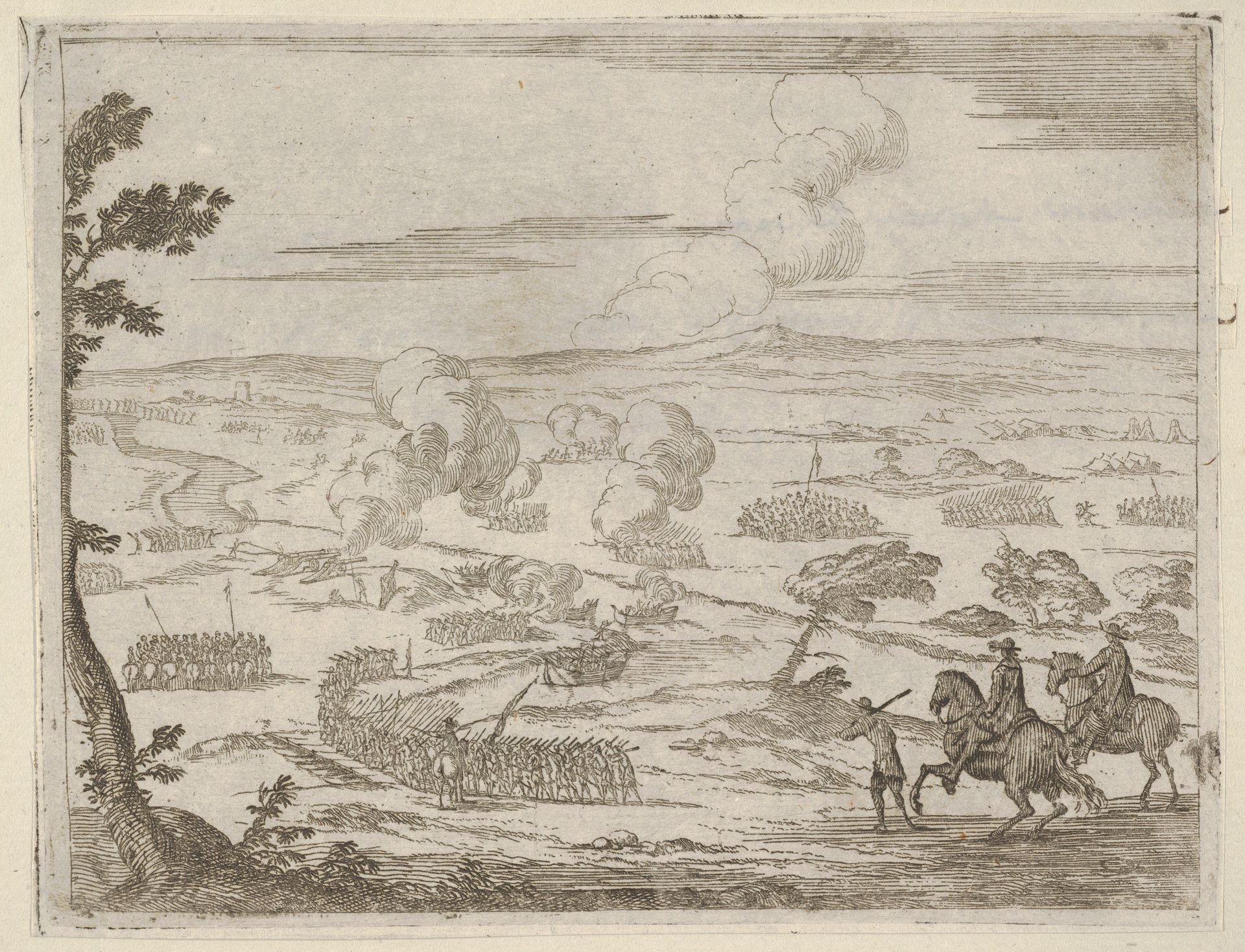 After a Long March, Francesco I d'Este Passes with the River of Cassano with his Army, thus Causing Great Harm to the Spanish, from L'Idea di un Principe ed Eroe Cristiano in Francesco I d'Este, di Modena e Reggio Duca VIII [...] by Bartolomeo Fenice (Fénis)