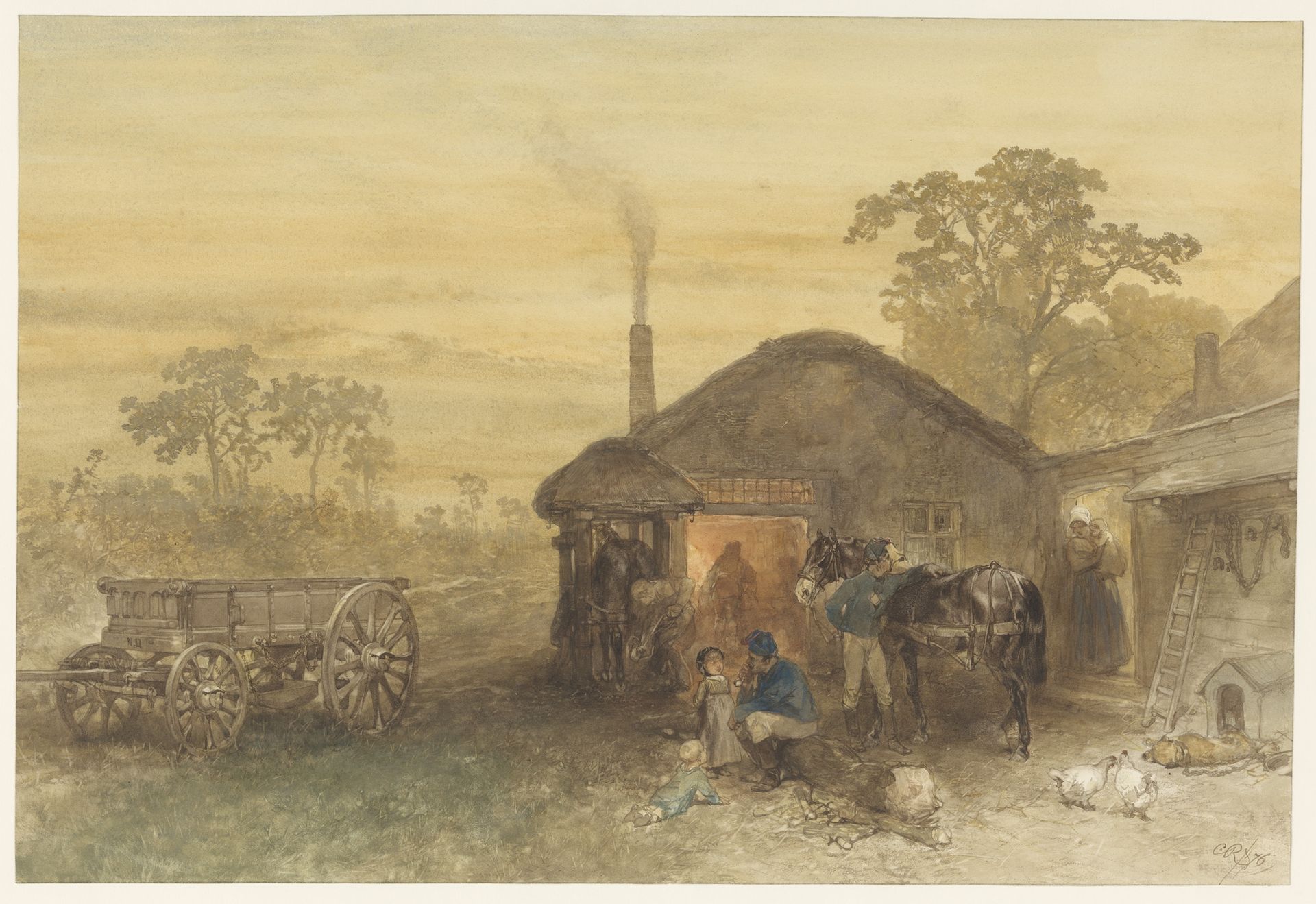 De hoefsmid by Charles Rochussen