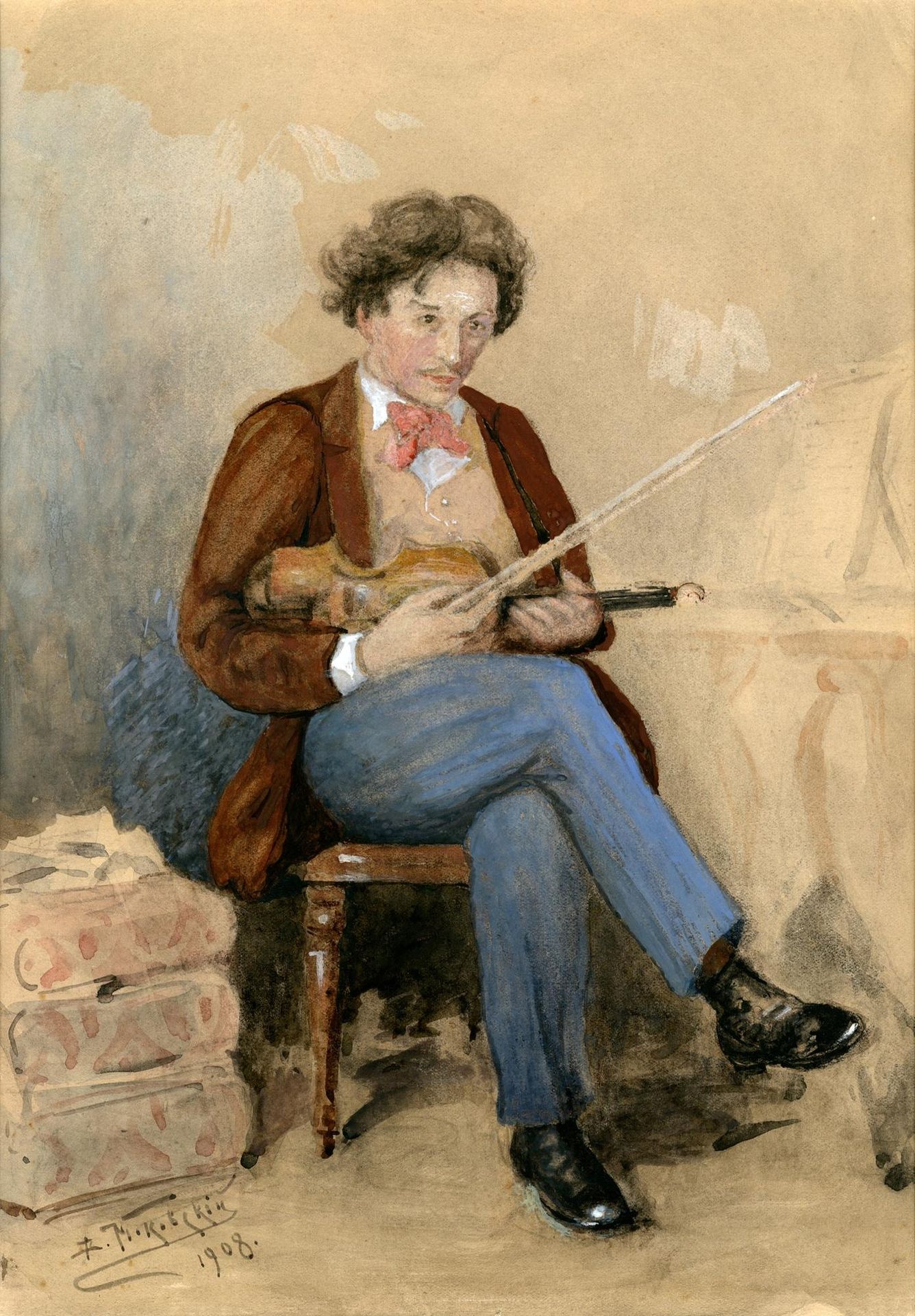 Violinist by Vladimir Makovsky