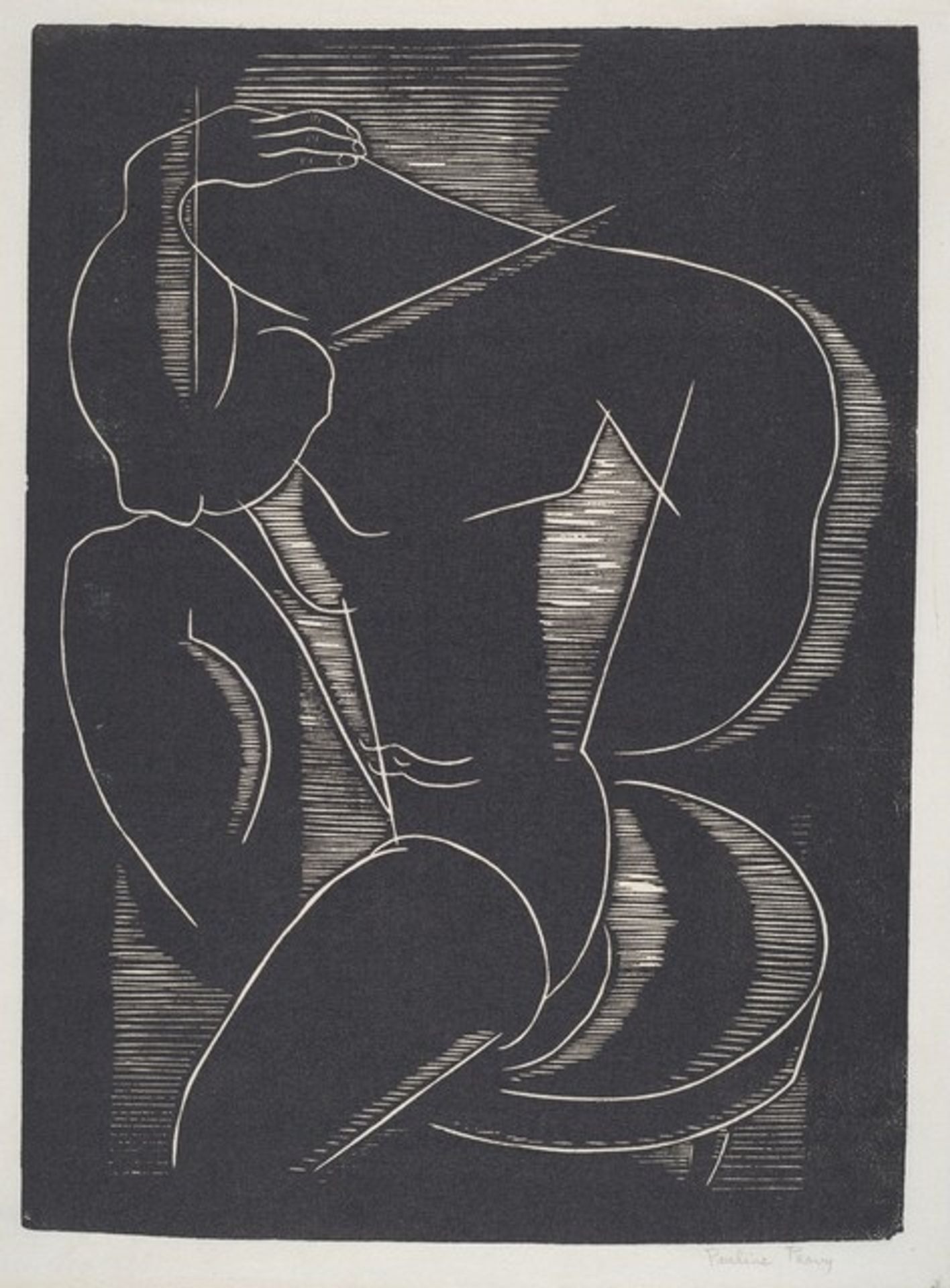 Untitled (Male Nude) by Pauline White Peavy