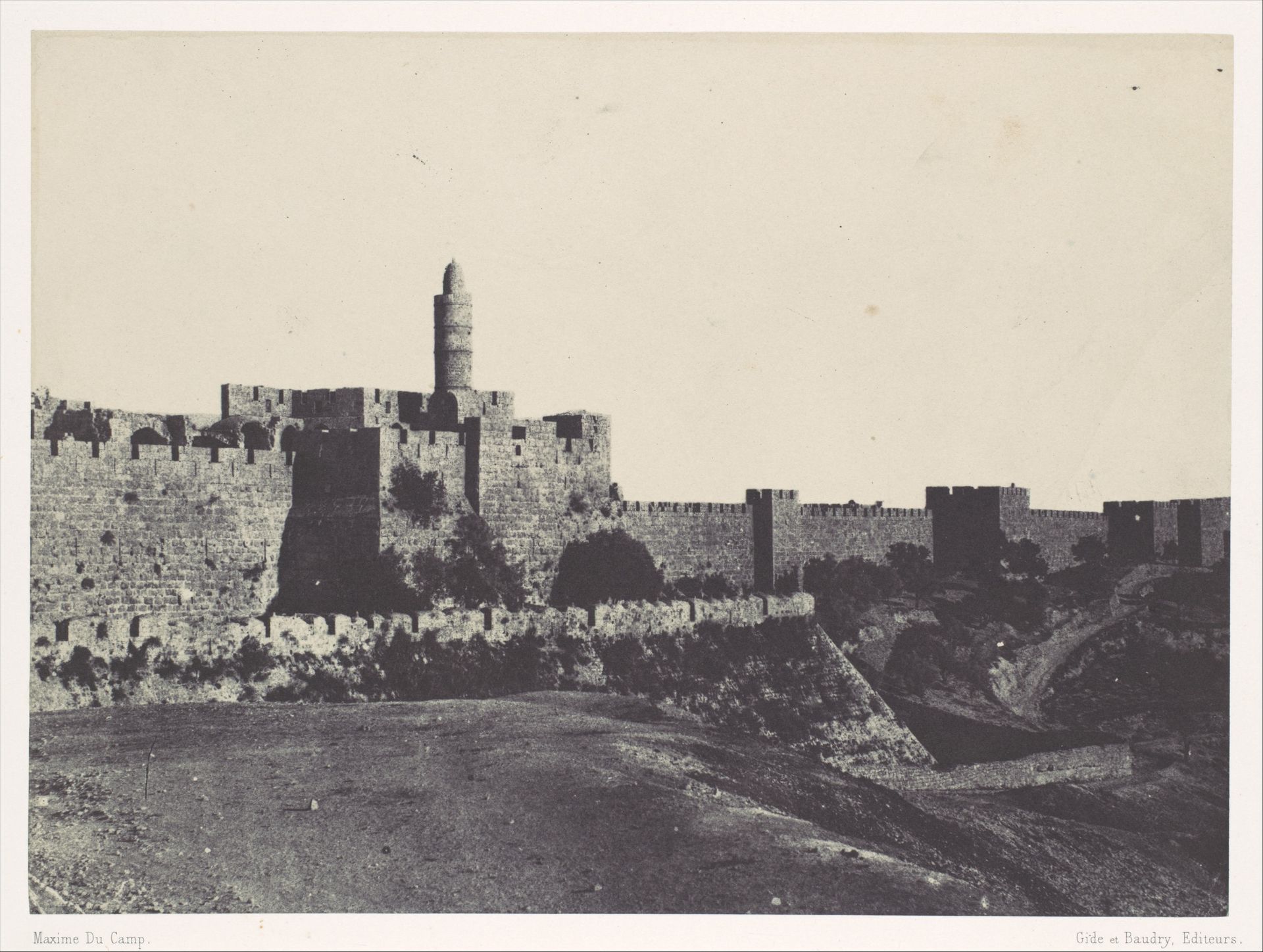 Palestine. Jérusalem. Partie occidentale des Murailles by Maxime Du Camp