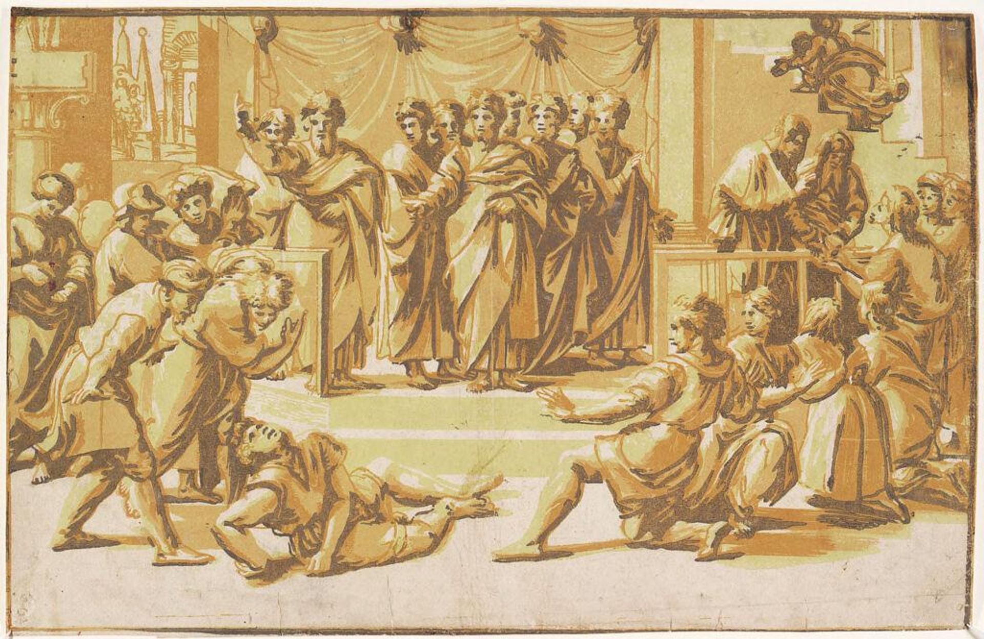 Death of Ananias by Ugo da Carpi