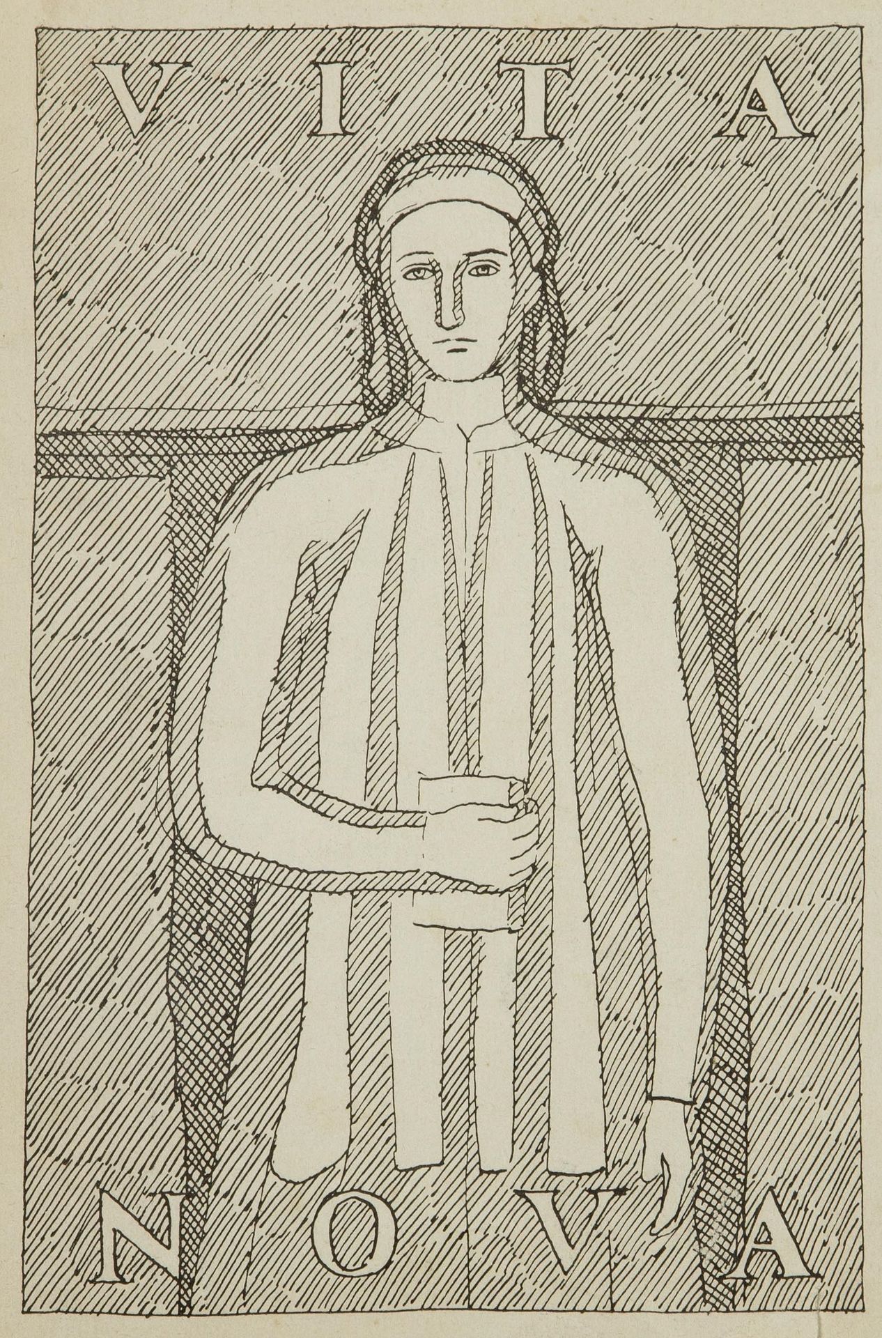 Dante Alighieri. Illustration to Dante Alighieri's Book 'Vita Nova' by Hryhorii Havrylenko