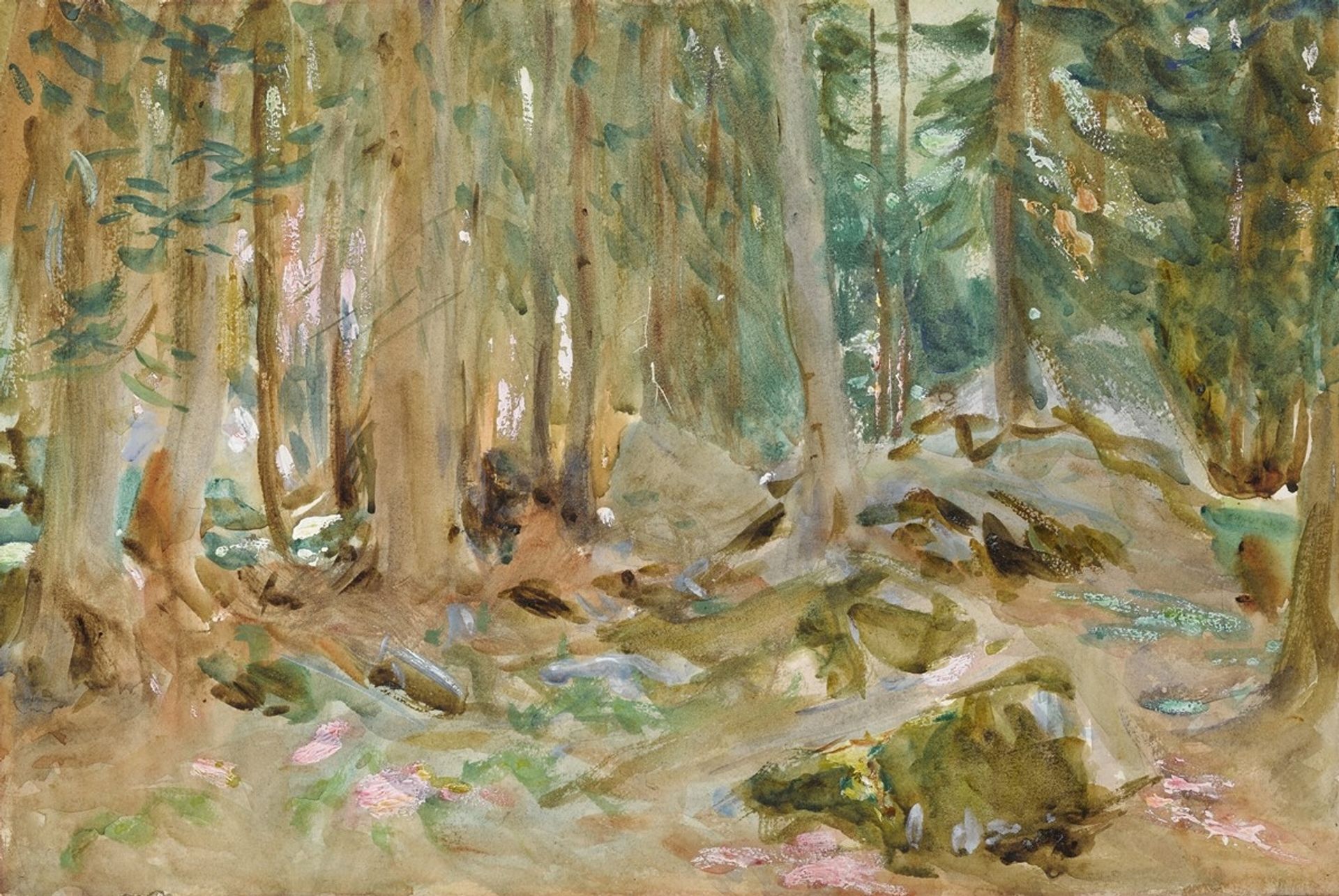 Pine Woods, Purtud by John Singer Sargent
