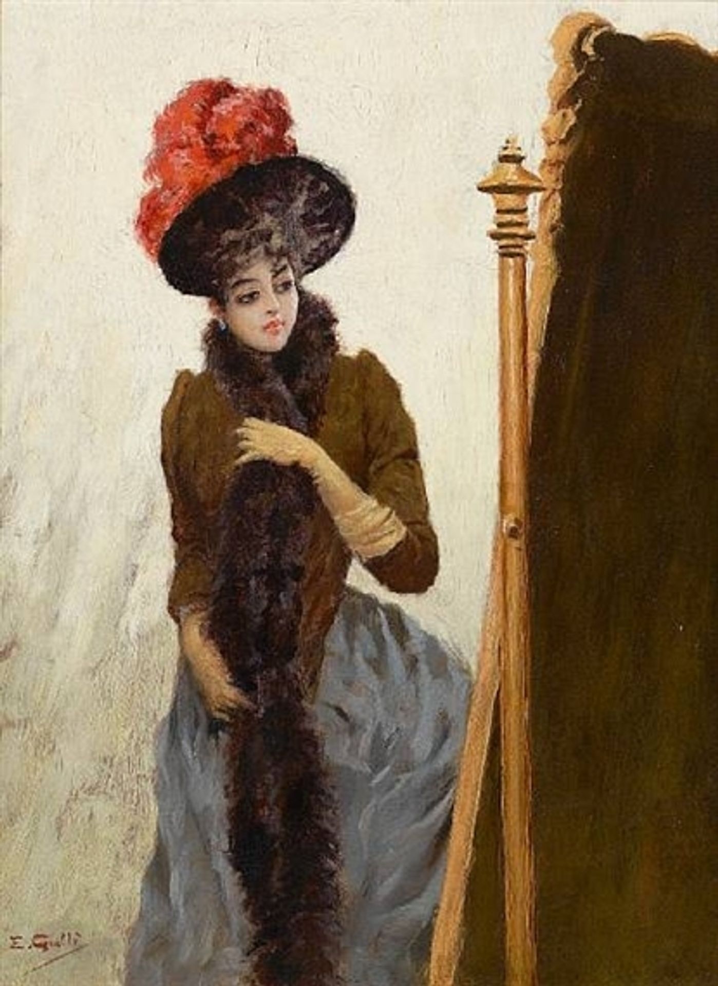 In front of the swing mirror by Emile Galle