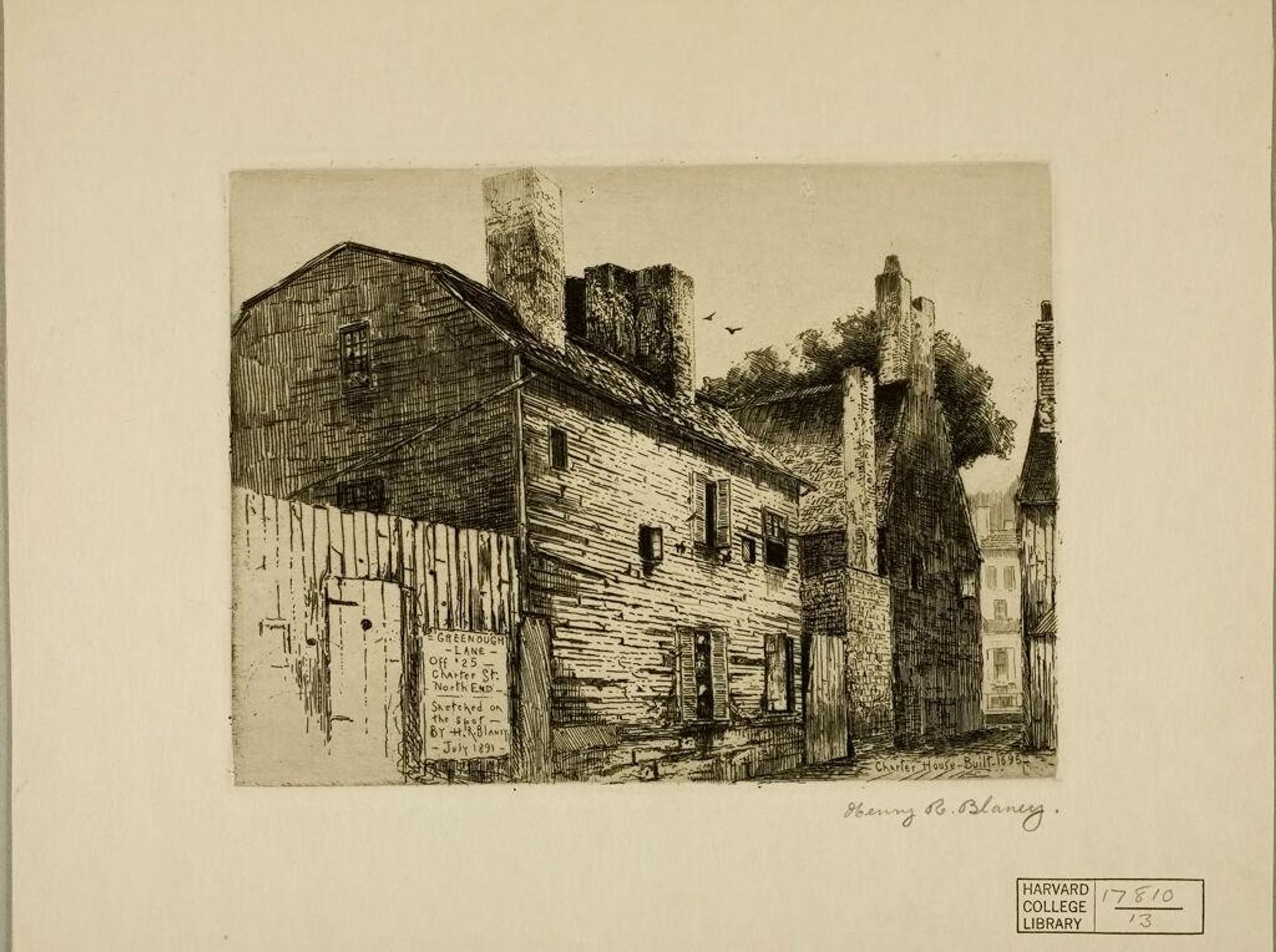 Charter House, Built 1695, Greenough Lane by Henry Robertson