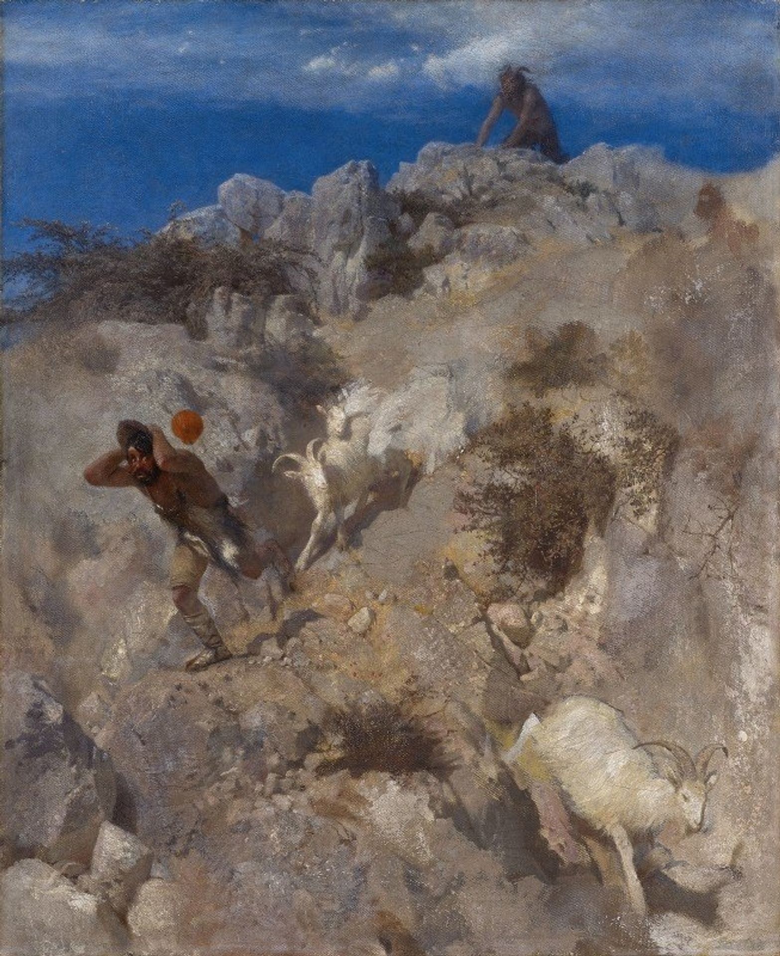 Pan Frightening A Shepherd by Arnold Böcklin