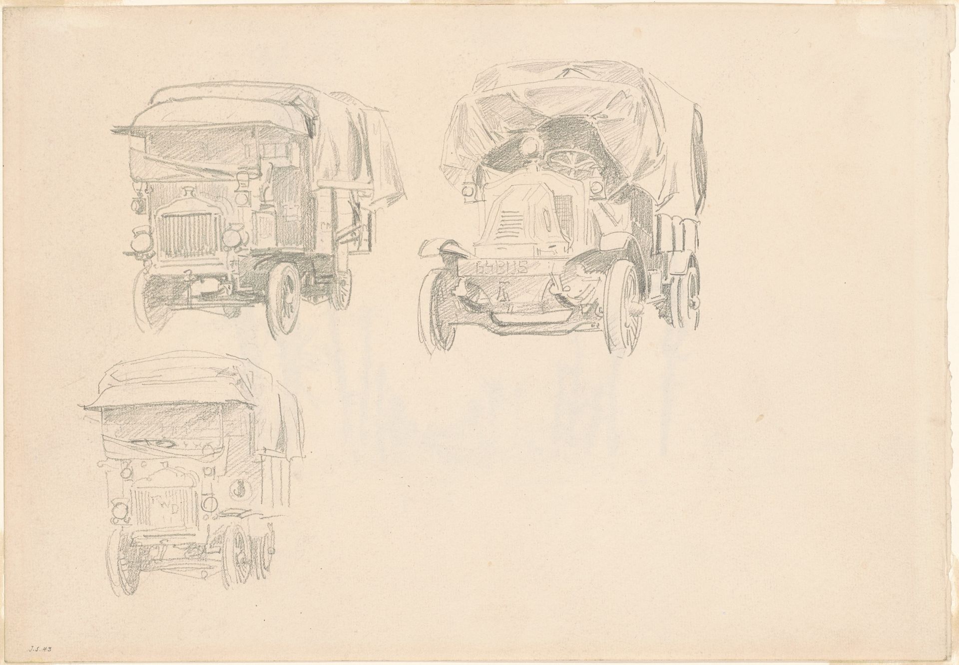 Trucks [recto] by John Singer Sargent