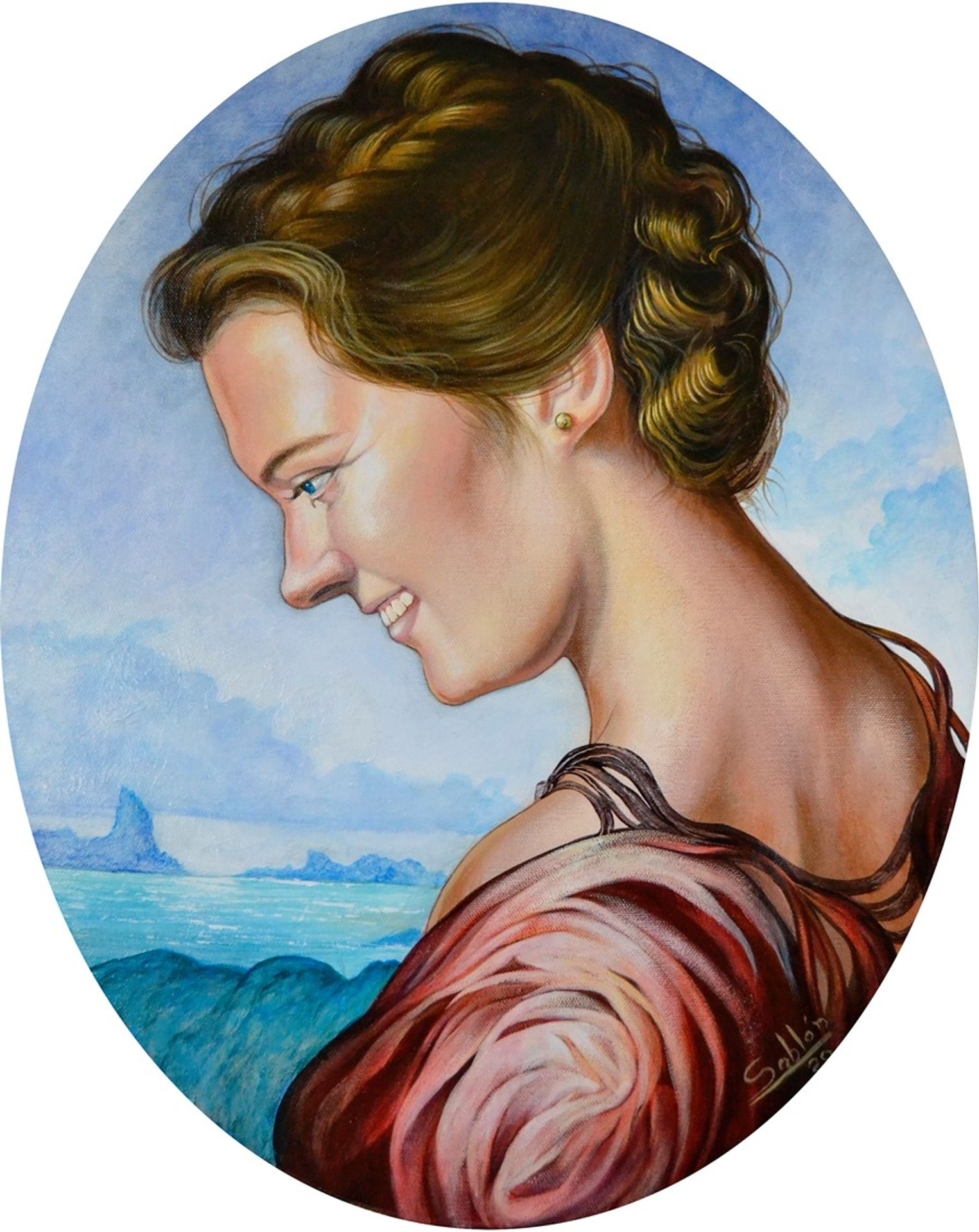 La jeune femme et la mer by Carlos Sablòn