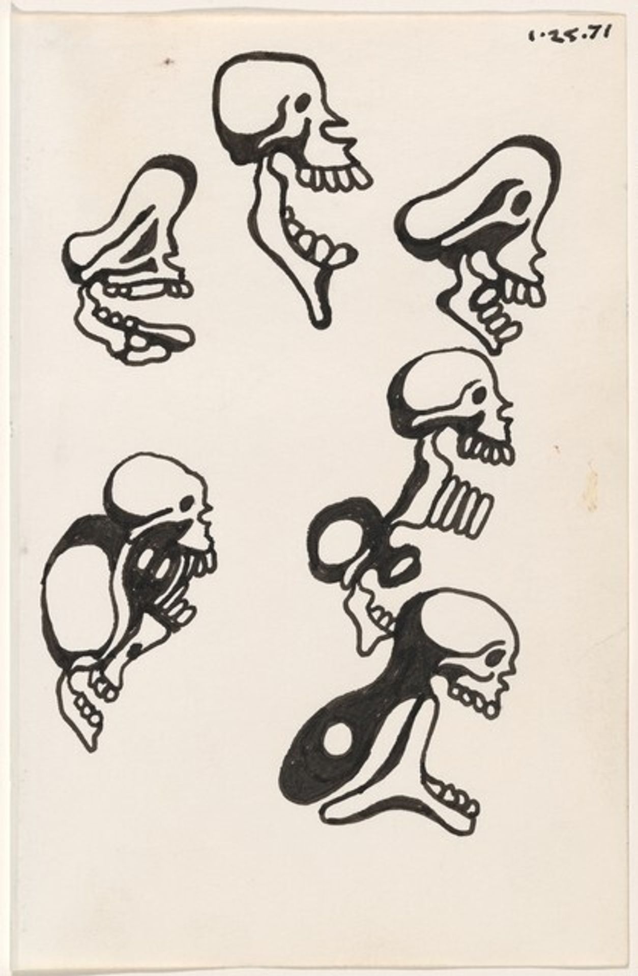 Untitled 1-25-71 [study for "tattoo" book] by James McCracken Jr.