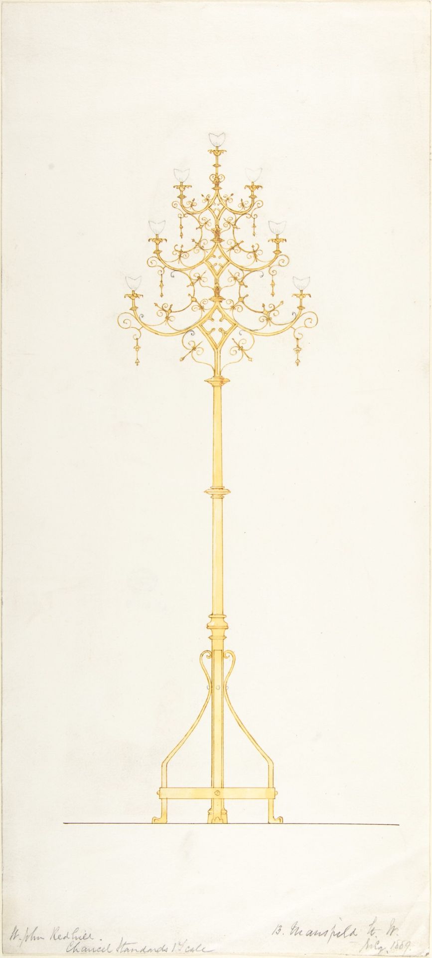 Design for Church Lamp Stand by B. Mansfield