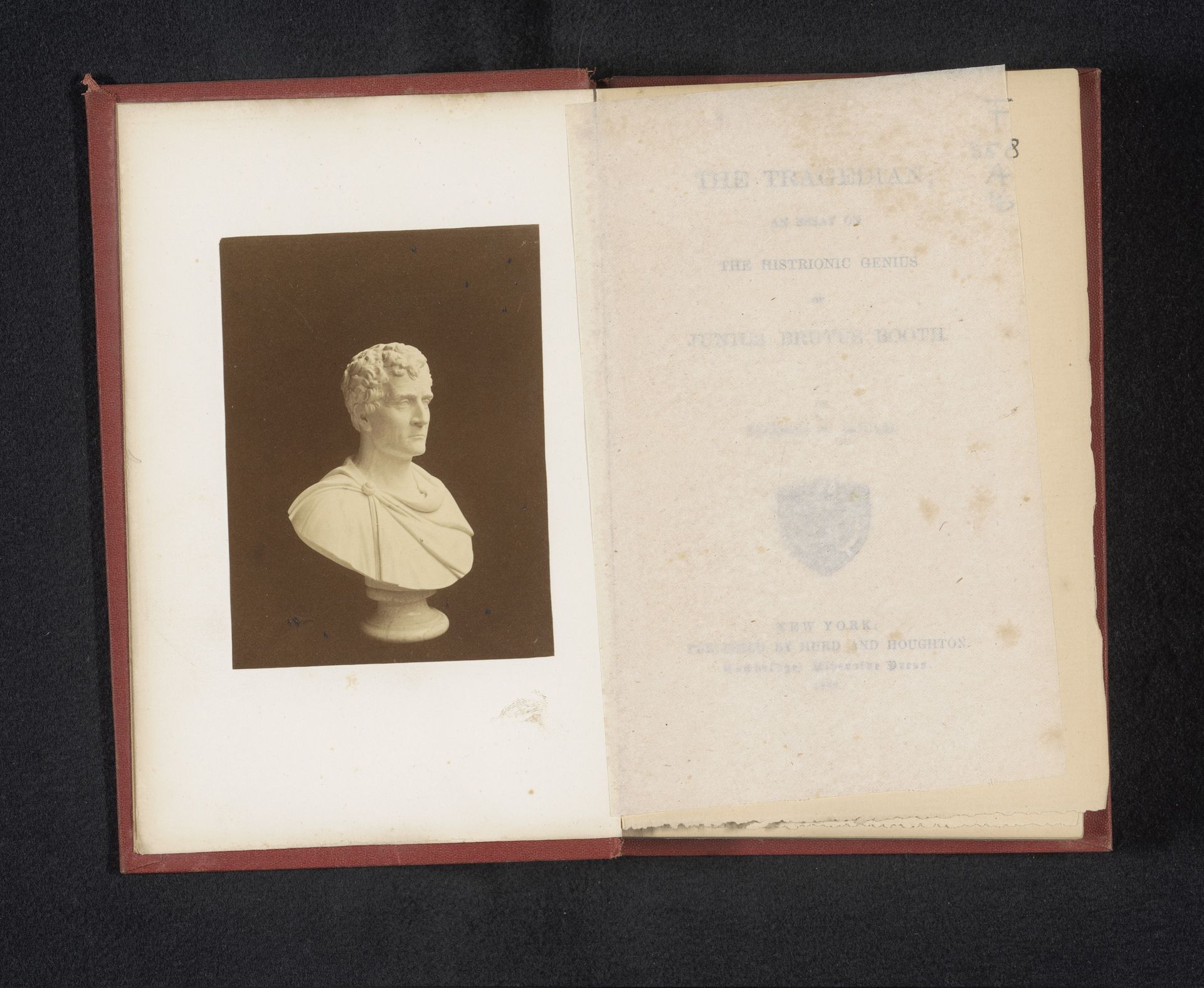Buste van Junius Brutus Booth by H.G. Smith