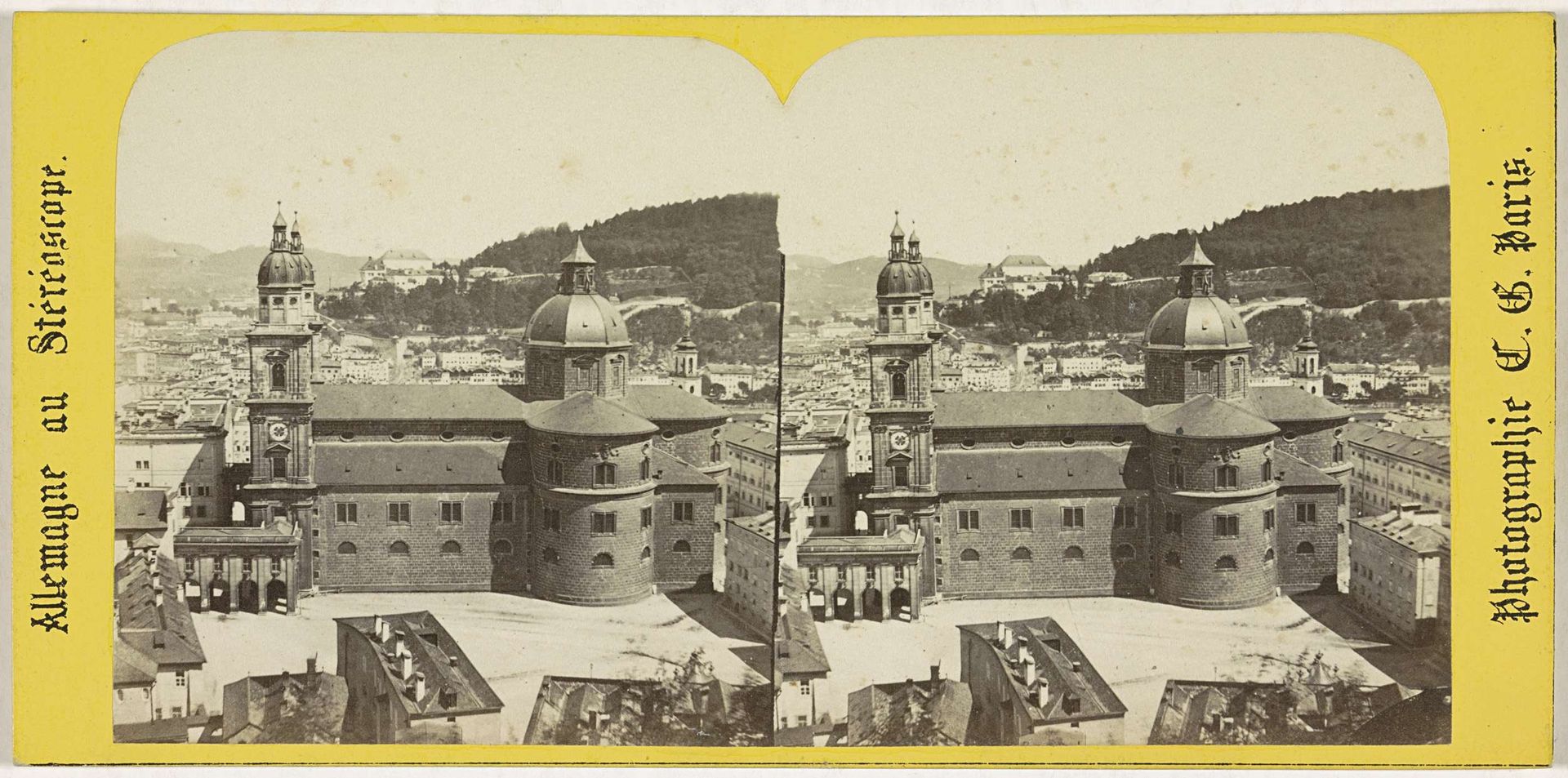 Dom van Salzburg, gezien vanaf de vesting op de Mönchsberg by Charles Gaudin