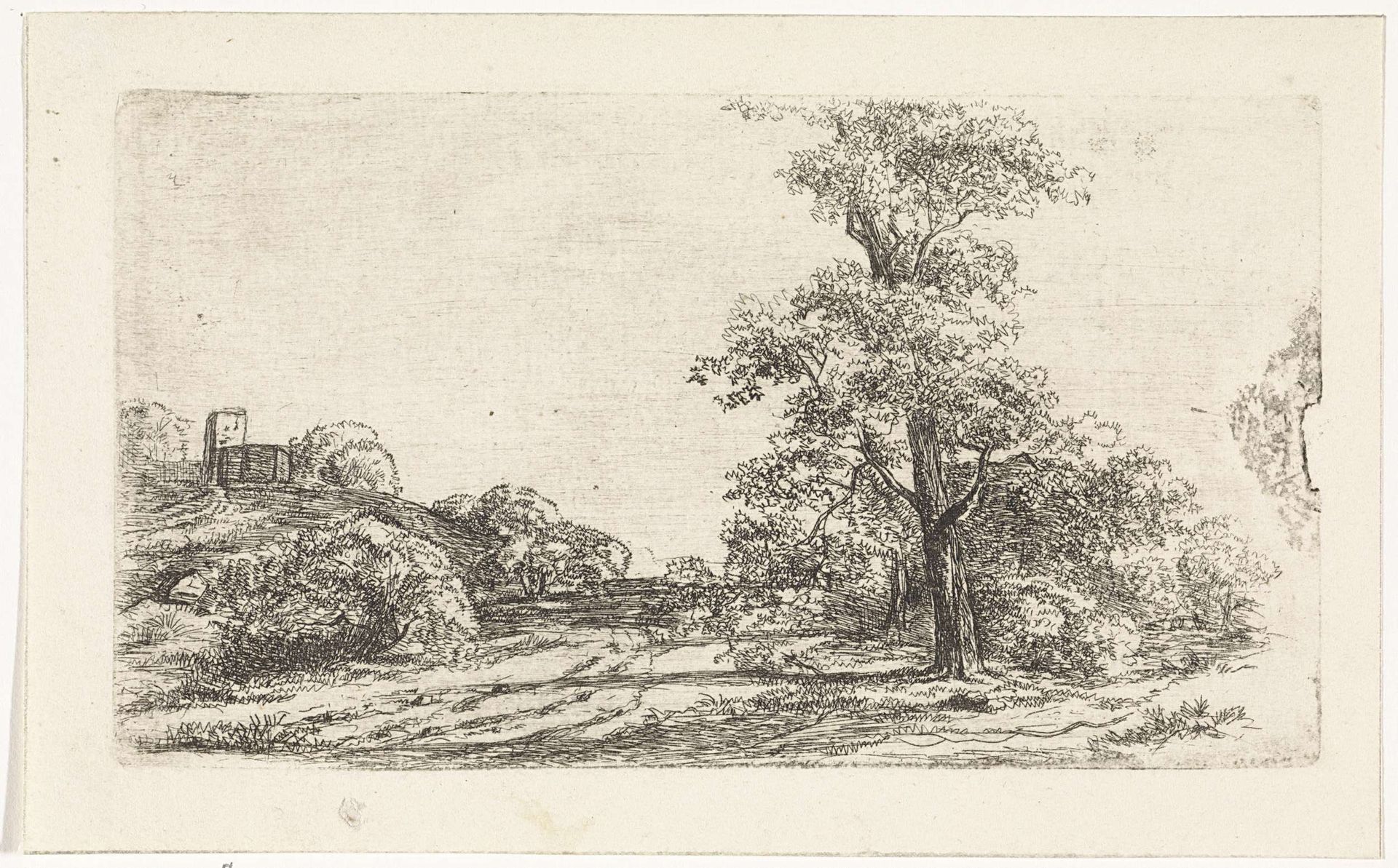 Landschap met een boom by Jan Andries Töpfer