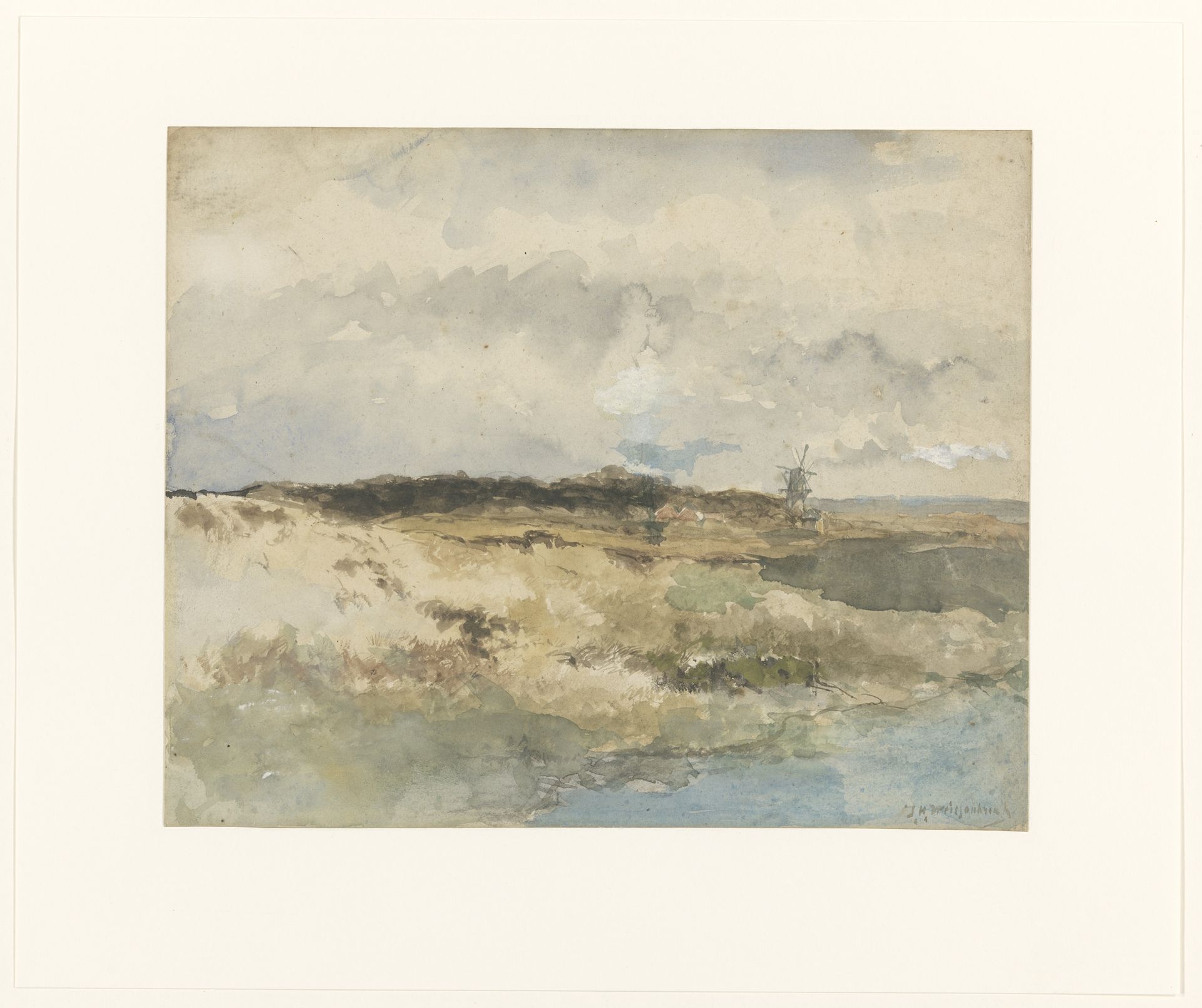 Gezicht op het Dekkersduin bij Den Haag by Johan Hendrik Weissenbruch