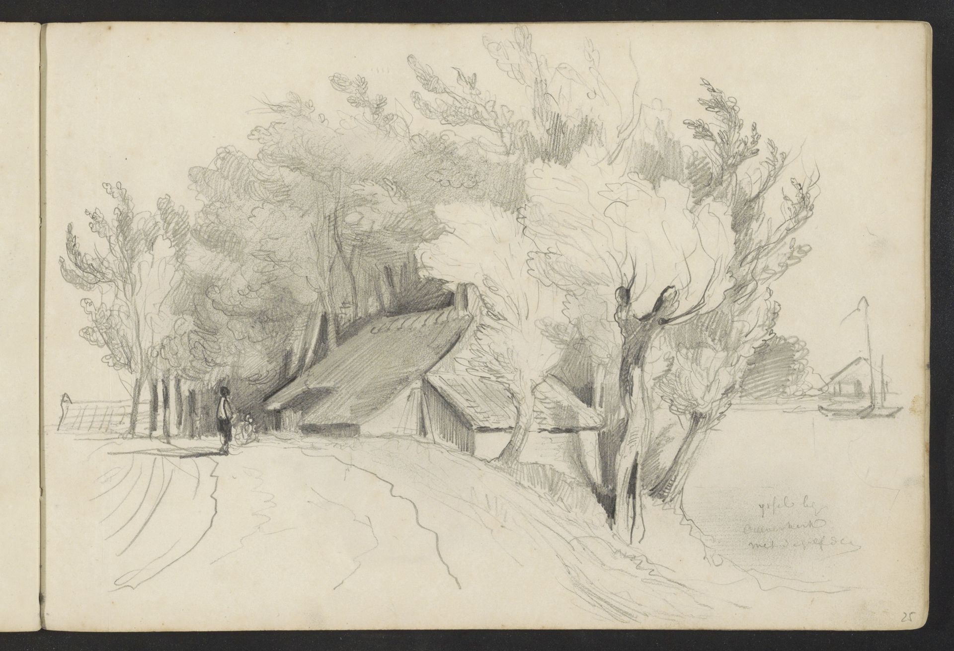 Pad aan de IJssel bij Ouderkerk by Johannes Tavenraat