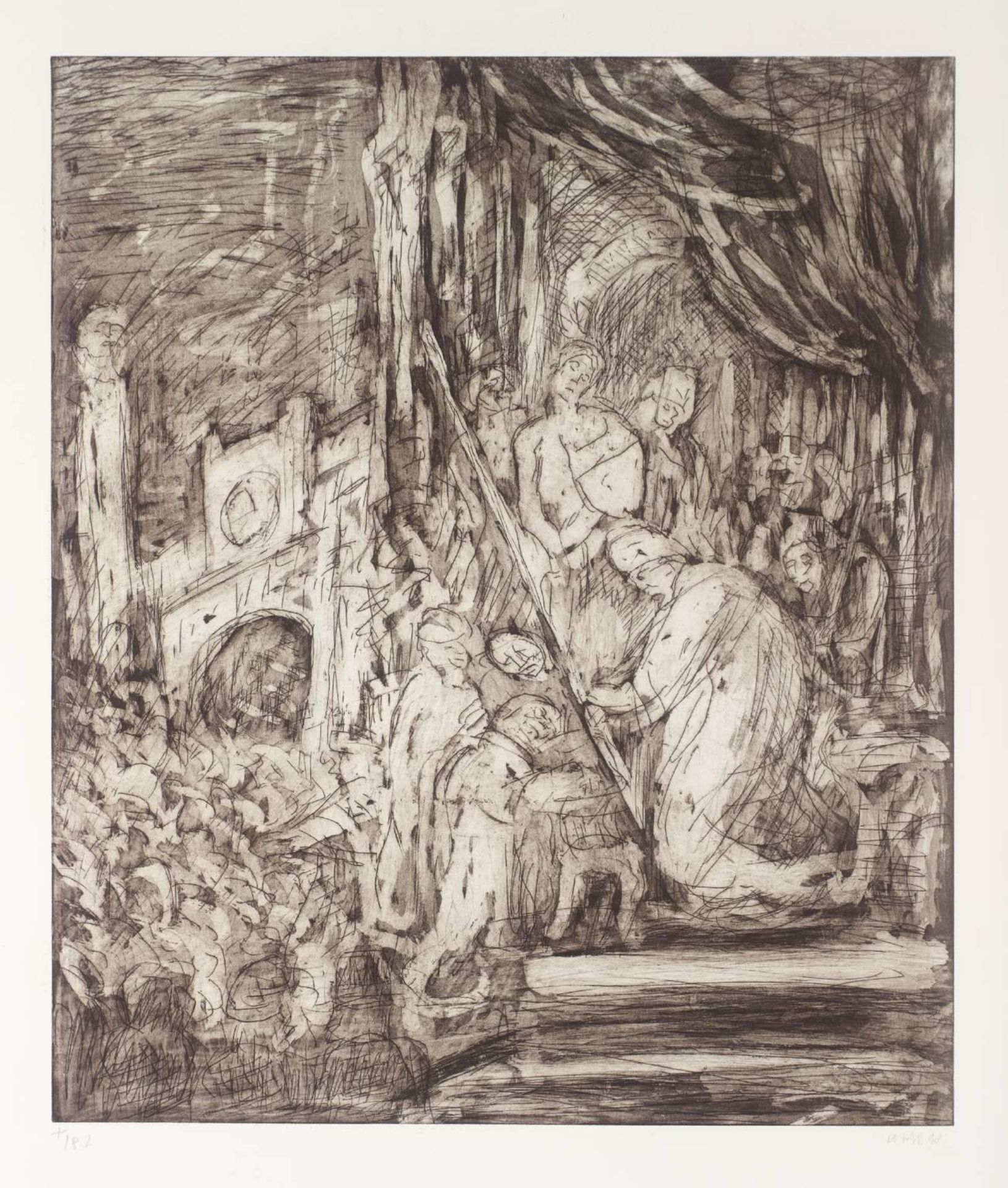 Christ Brought before the People by Leon Kossoff