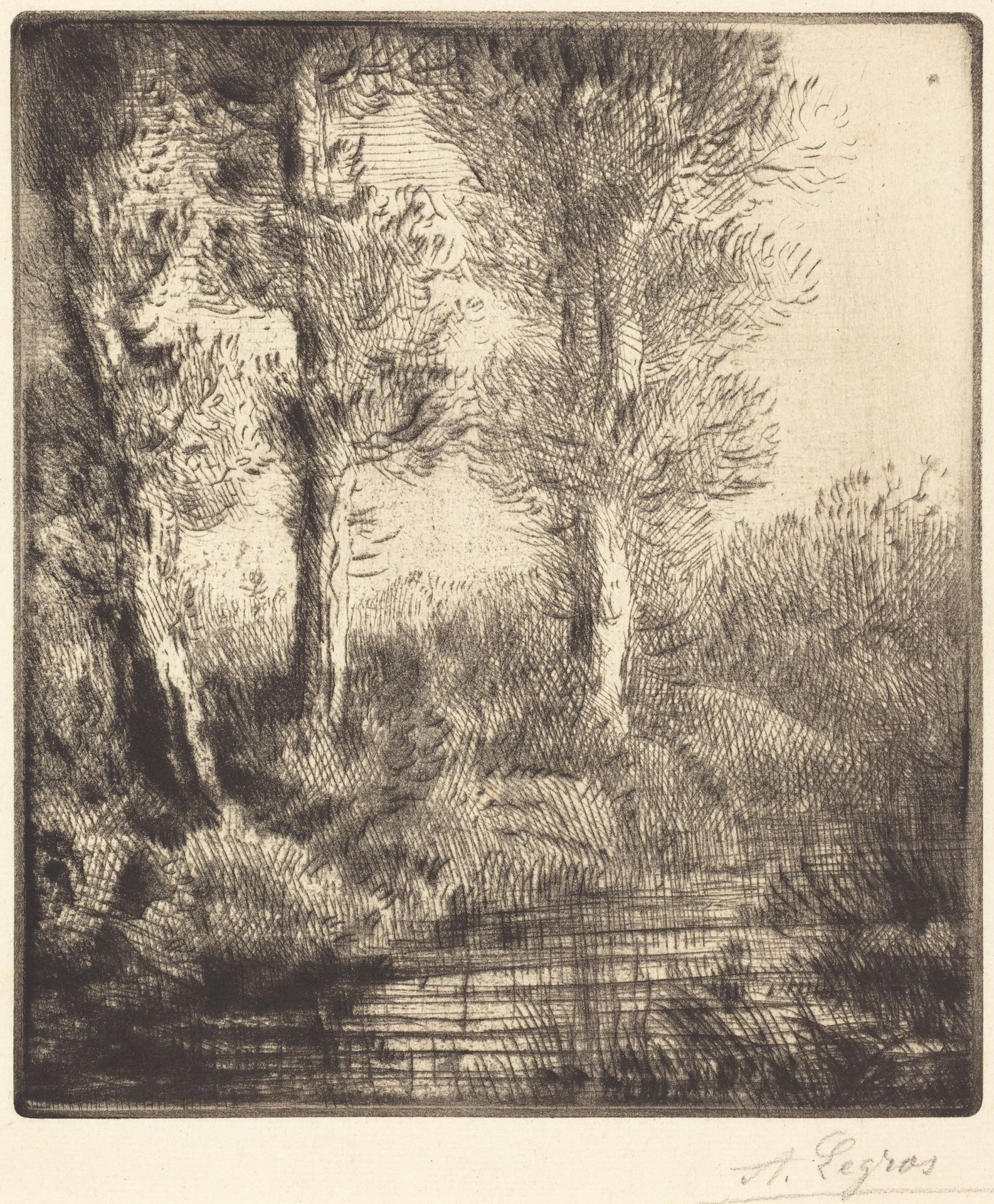 Banks of the Saint-Pre (Rive du Saint-Pre) by Alphonse Legros