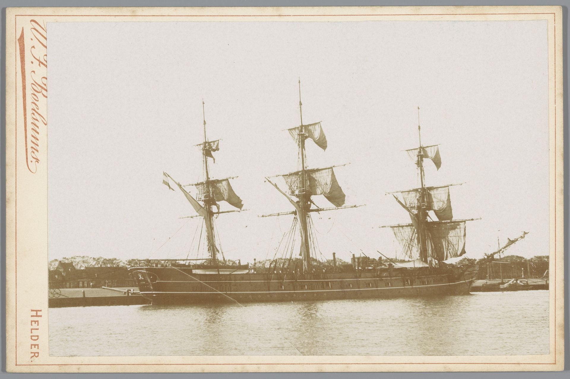 Schroefstoomschip Zr. Ms. Van Speijk in de haven van Den Helder by Willem Frederik Boelsums