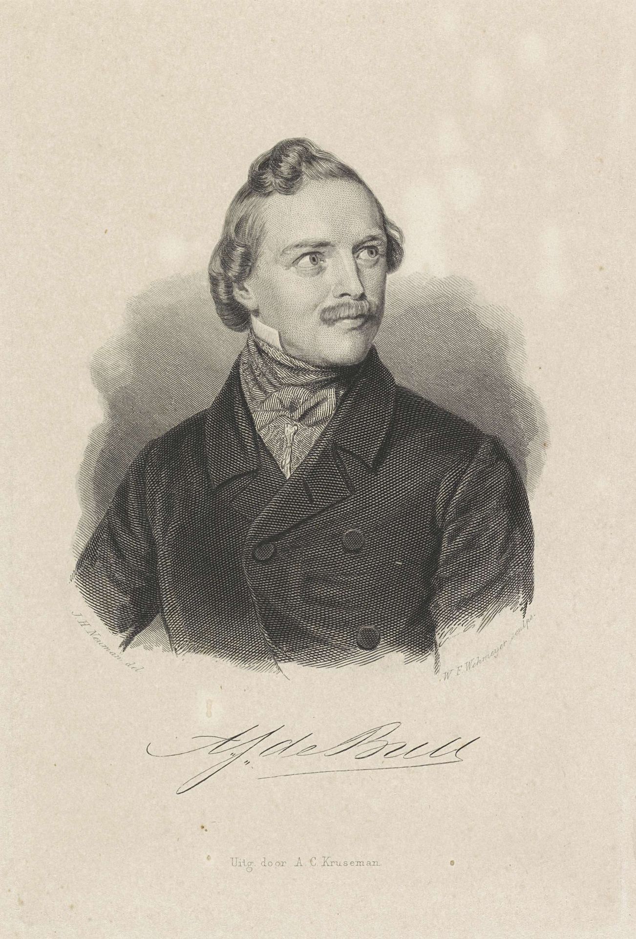 Portret van Abraham Johannes de Bull by Willem Frederik Wehmeyer