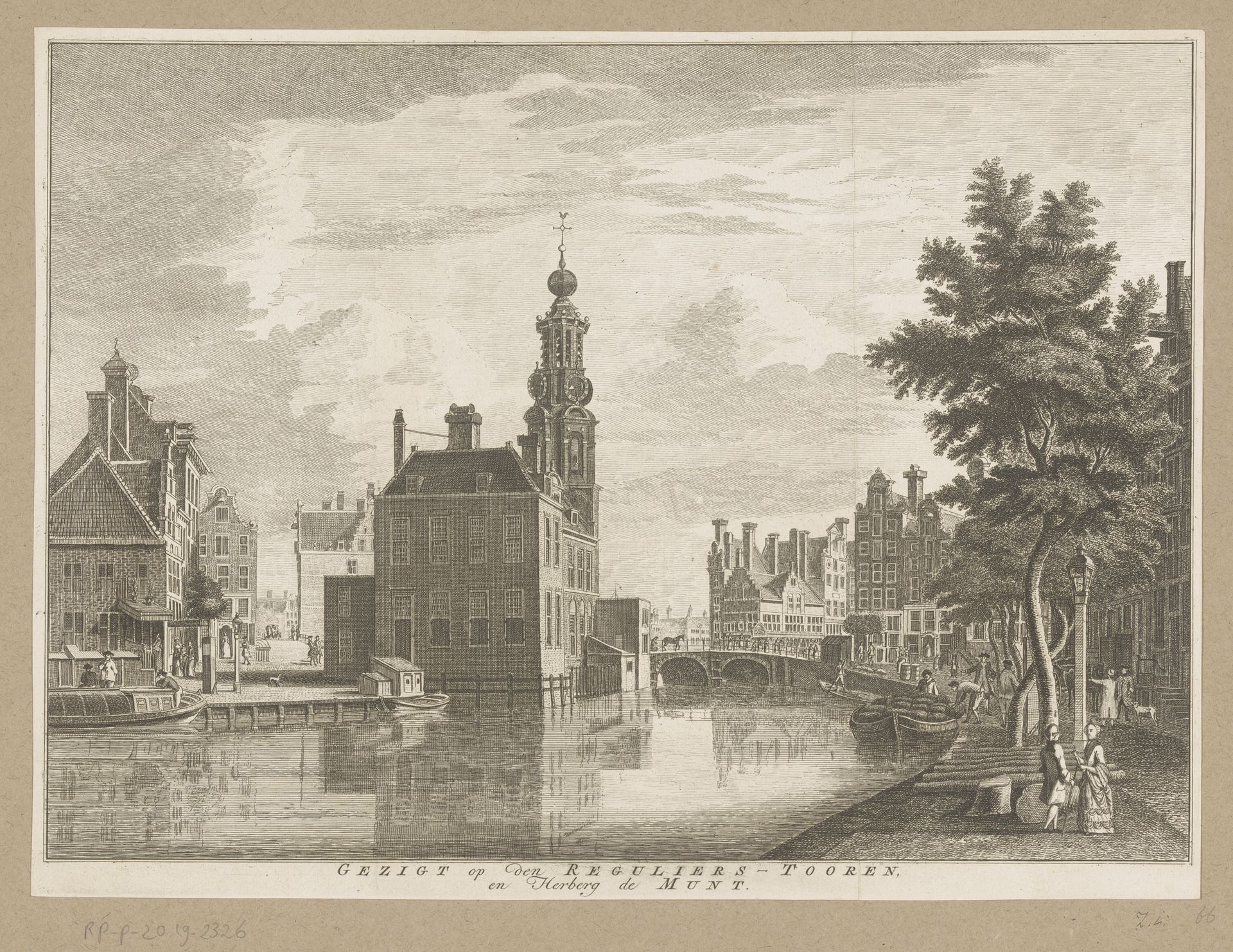 Gezicht op de Munttoren te Amsterdam by Anonymous
