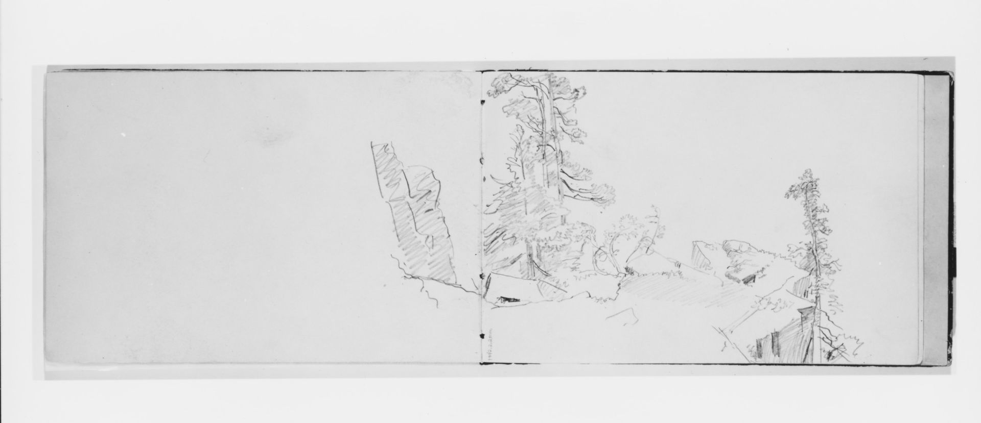 Sketch of Rocky Cliffside (from Sketchbook X) by William Trost Richards
