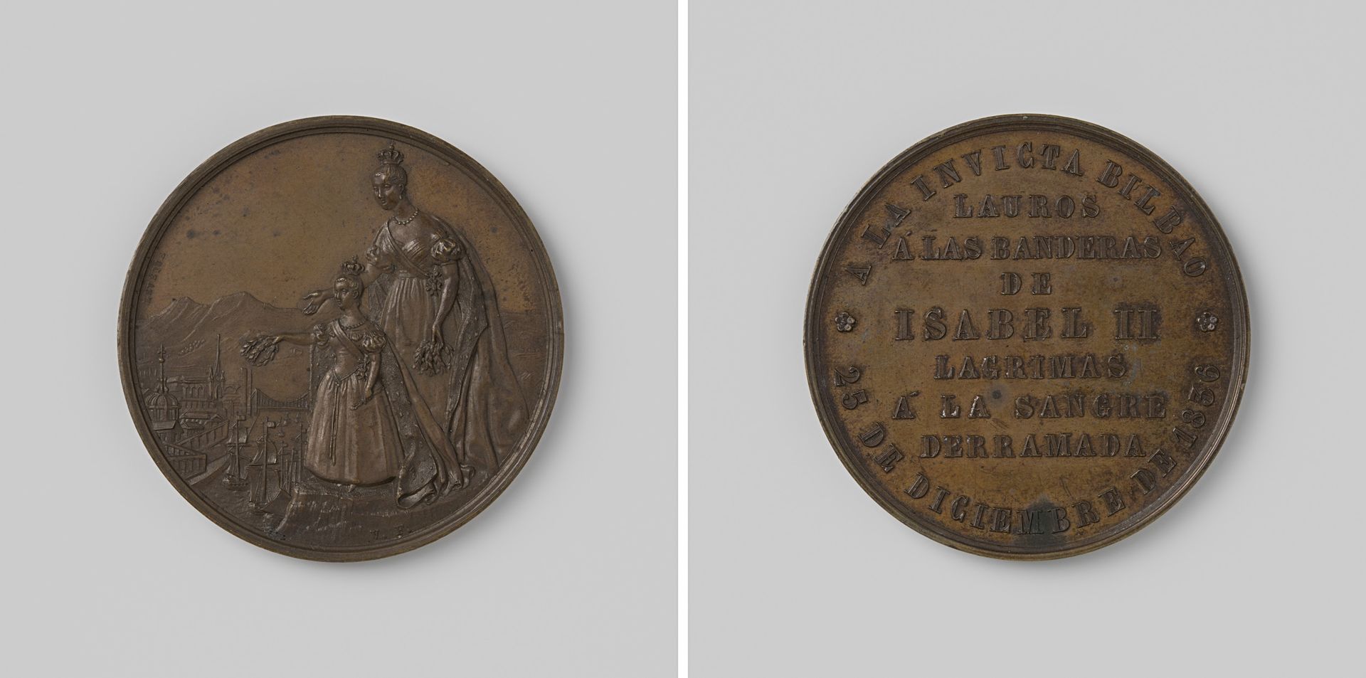 Bezoek van Isabella II, koningin van Spanje aan de stad Bilbao by Pierre Lévêque